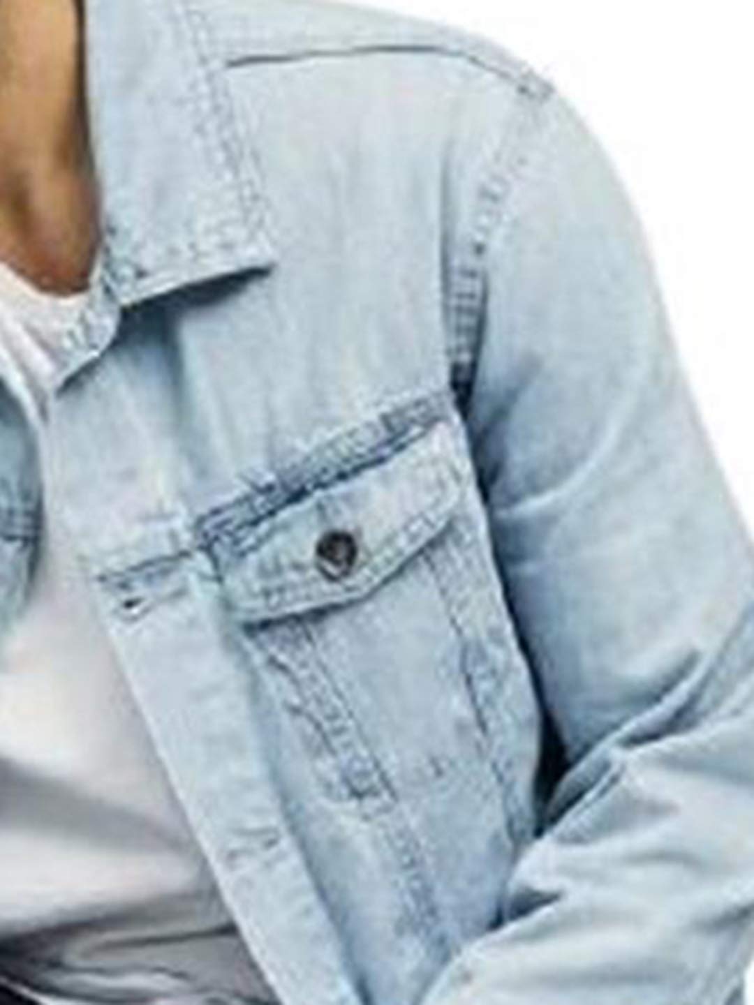 KOTTY Men Light Blue Denim Jacket - Image 5