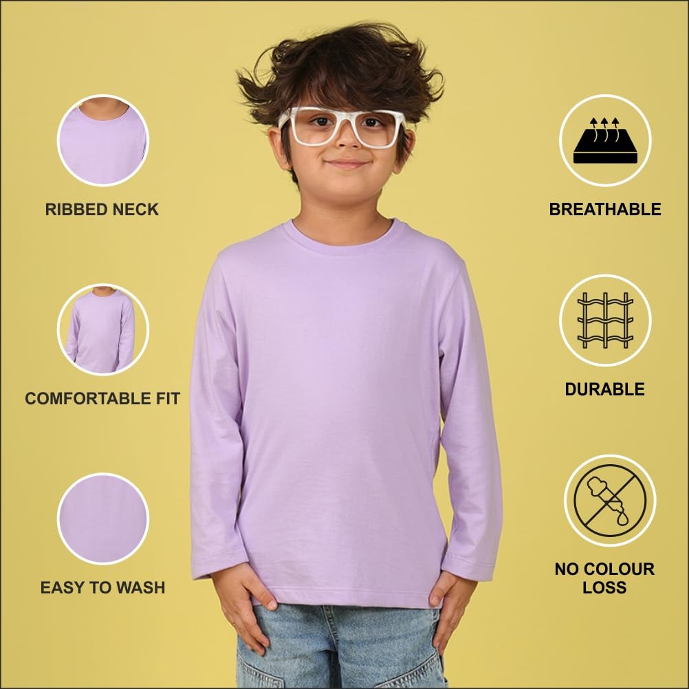 Nusyl Boys Cotton T-Shirt - Lilac - Image 5