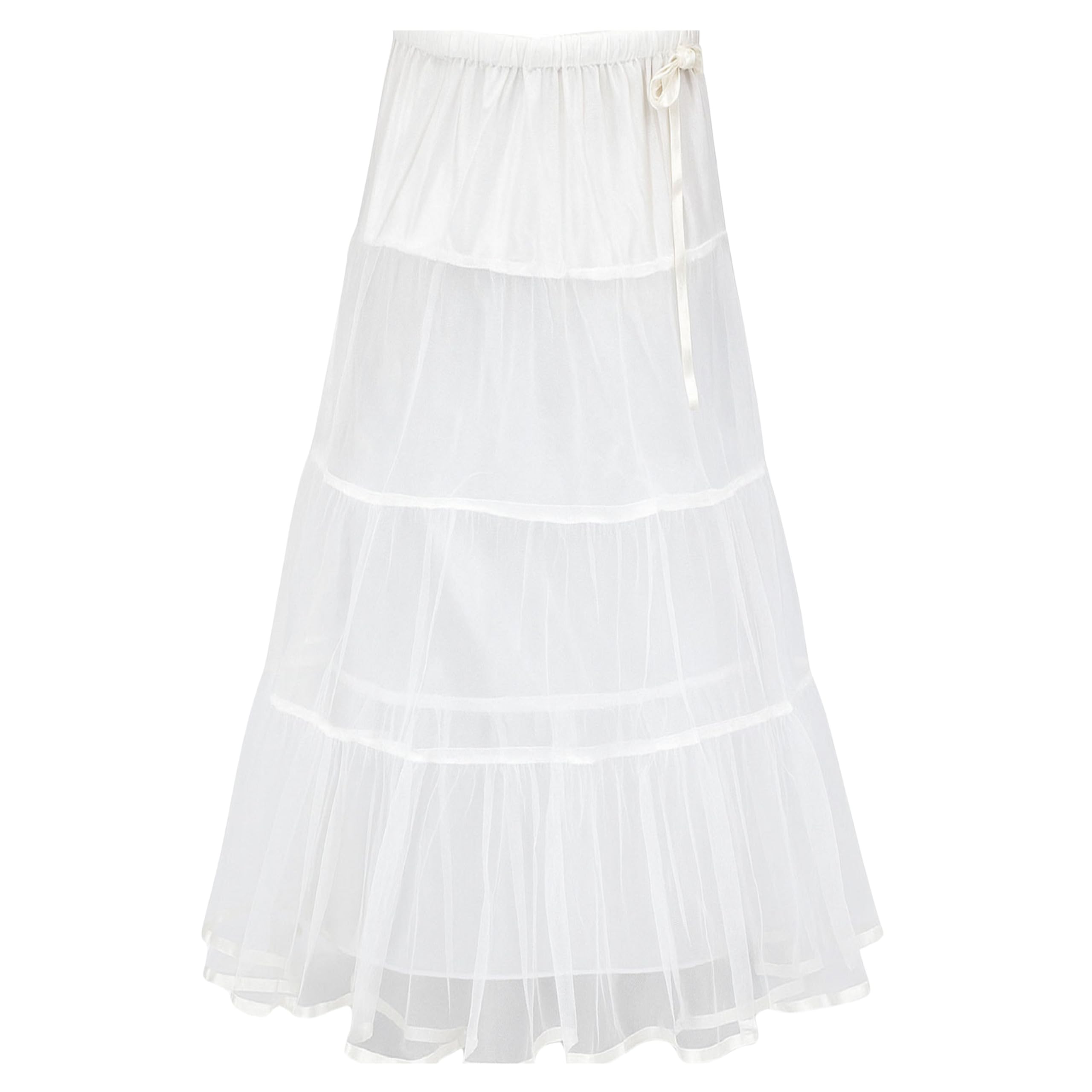 Zuvim Women's Cancan Underskirt for Lehenga - White