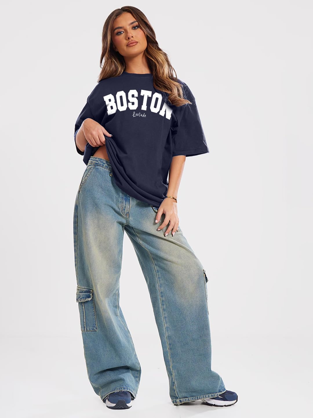 Navy Blue T-Shirt for Women - Image 5