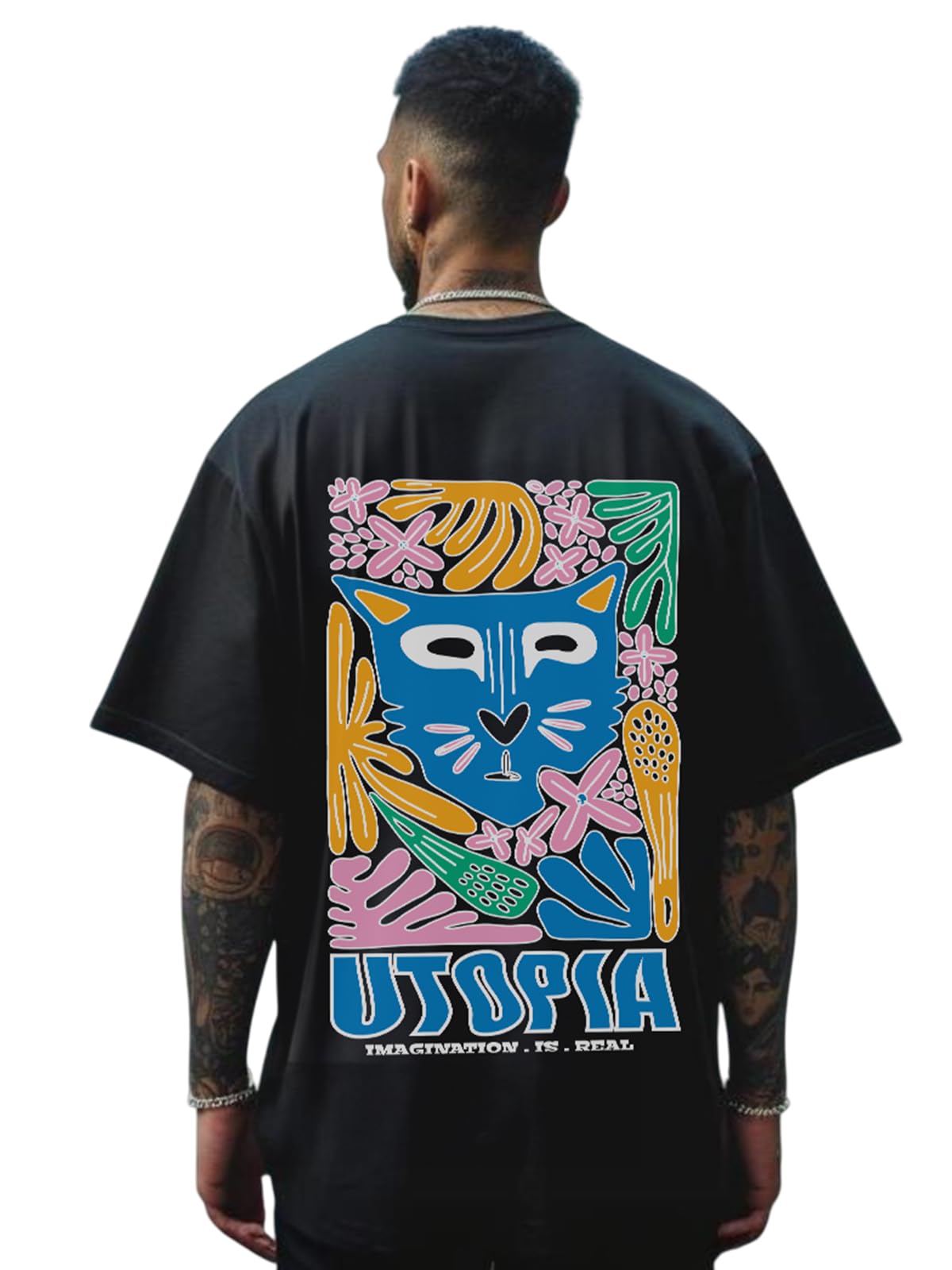 Veirdo Graphic Tee for Men & Boys - Black