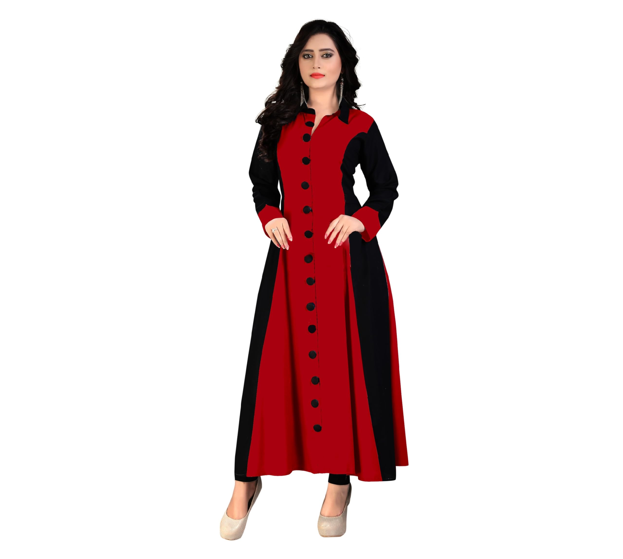 Madhuram Womens Rayon A Line Kurti