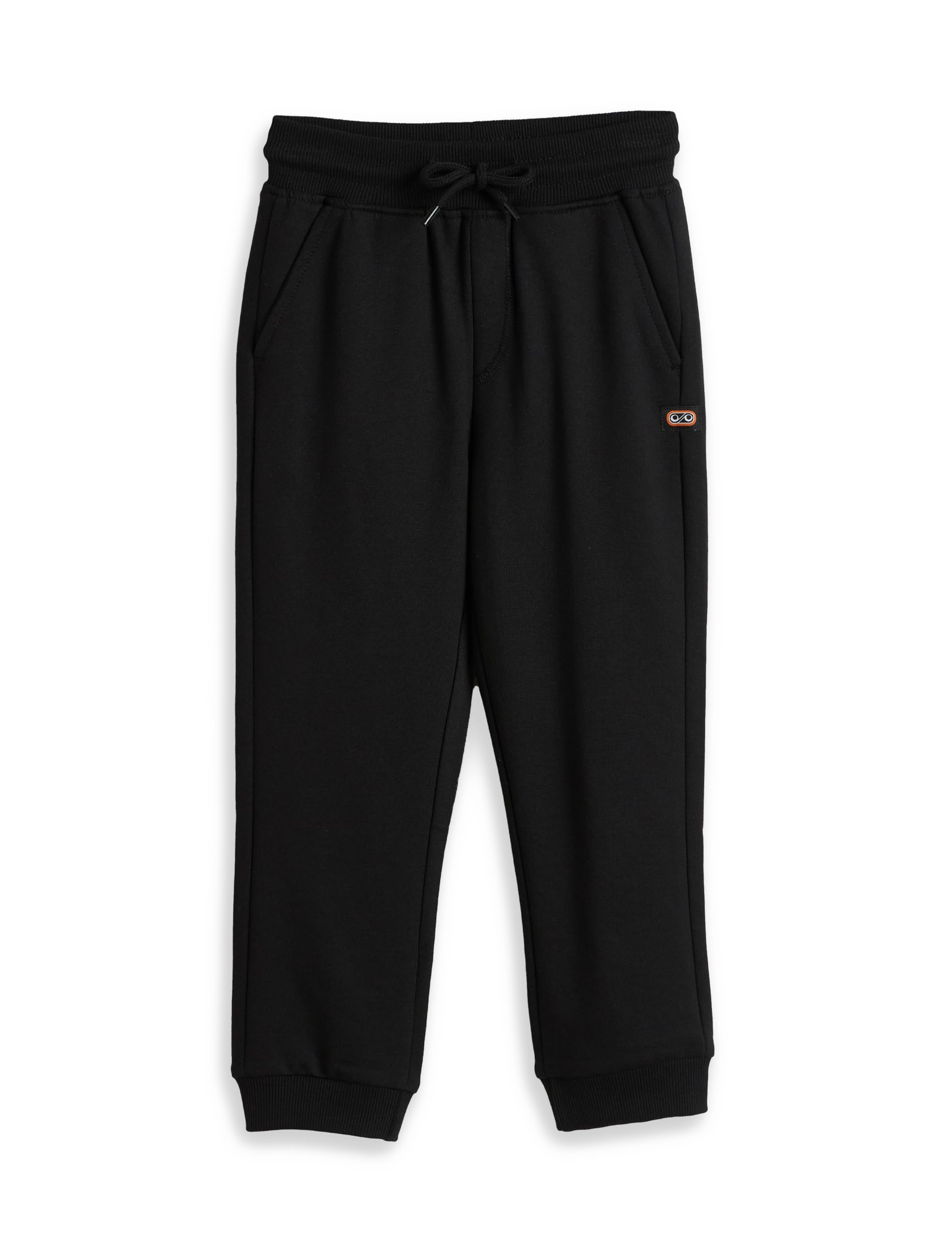 Boys Cotton Track Pants - Black