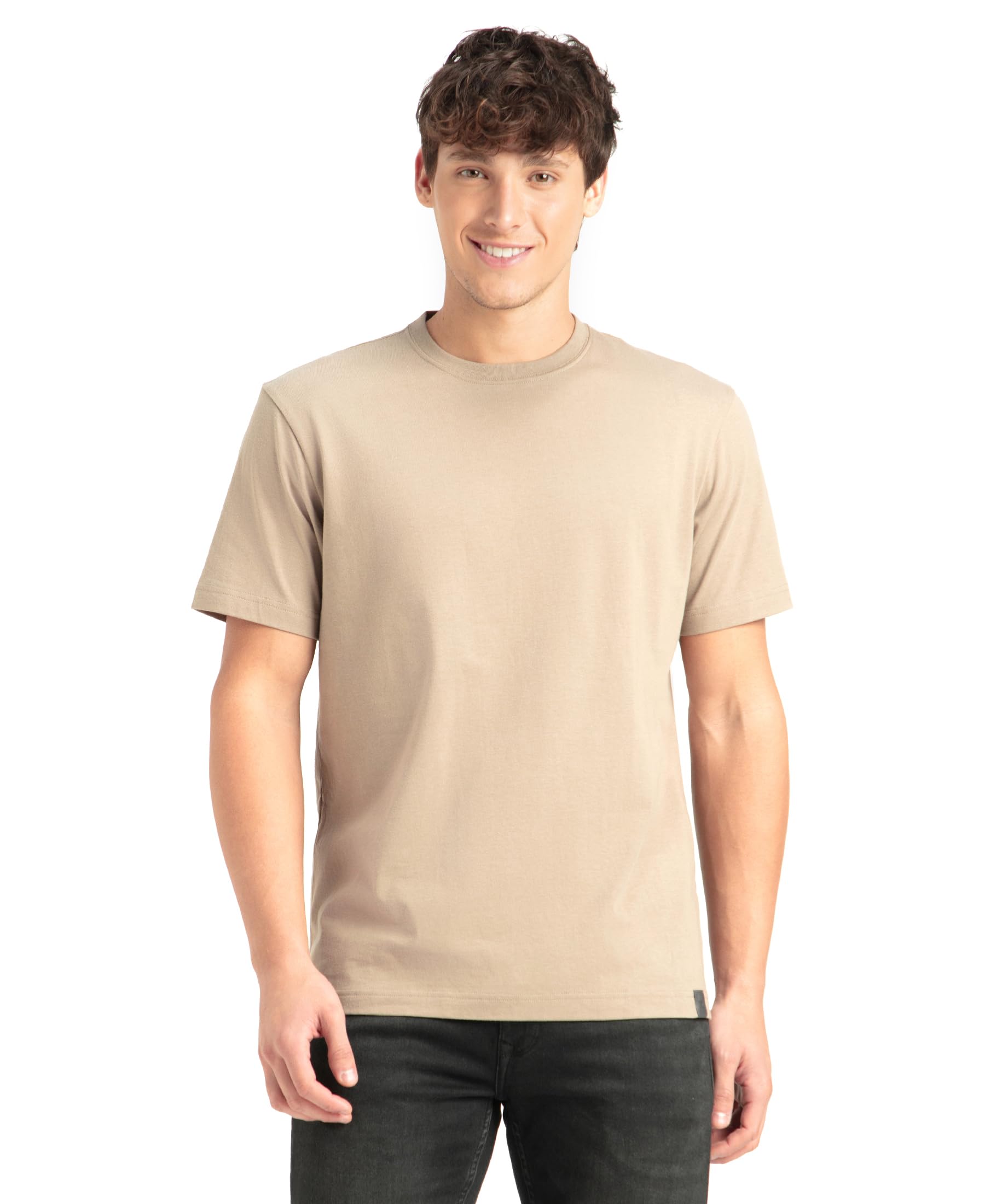 Jockey Men's Round Neck T-Shirt - Desert Taupe