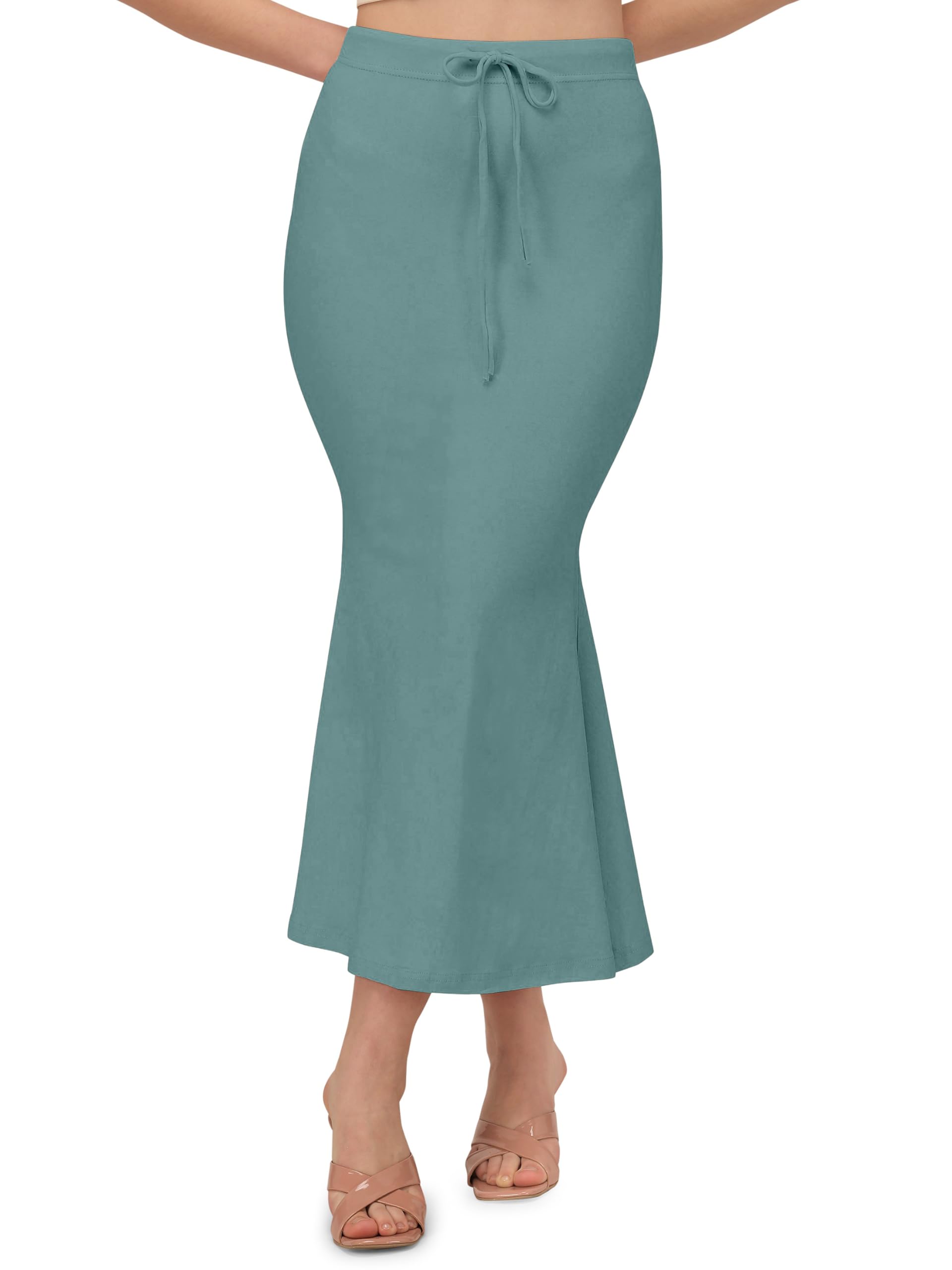 Mehrang Sage Green Saree Shapewear for Women