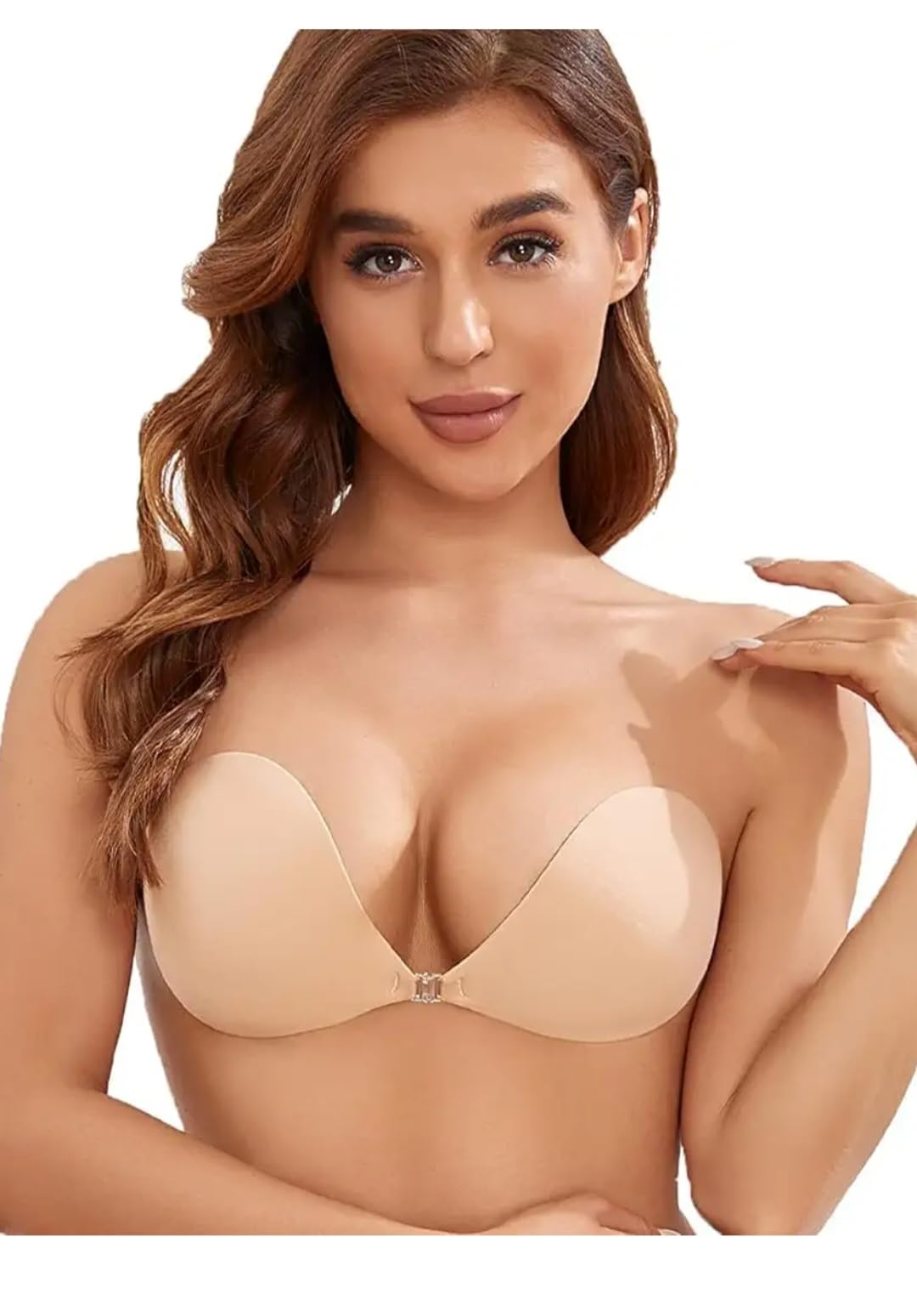 AKHIRAH Women Strapless Push Up Bra - Skin
