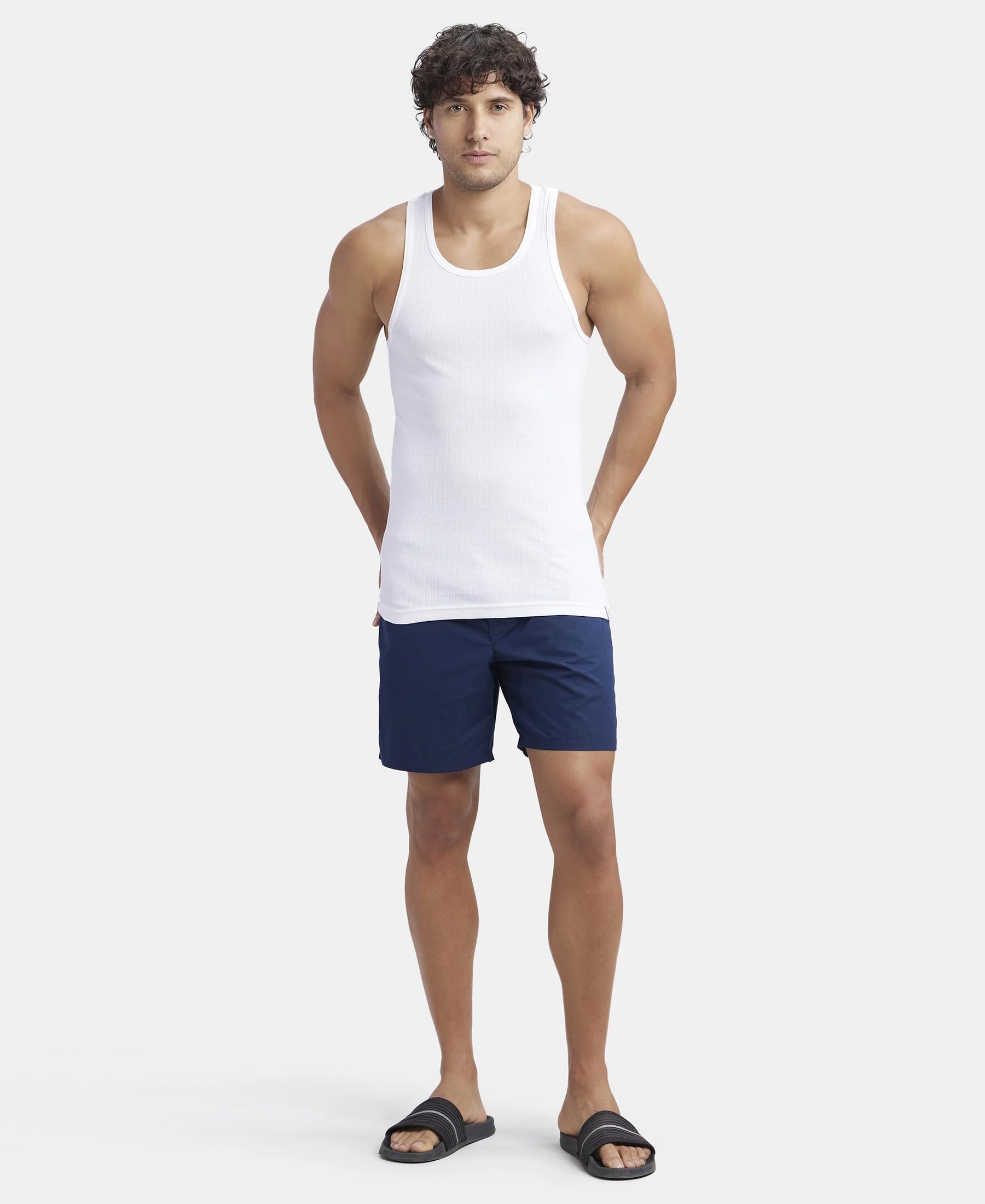 Jockey Men's Rib Racerback Gym Vest - White - Image 5