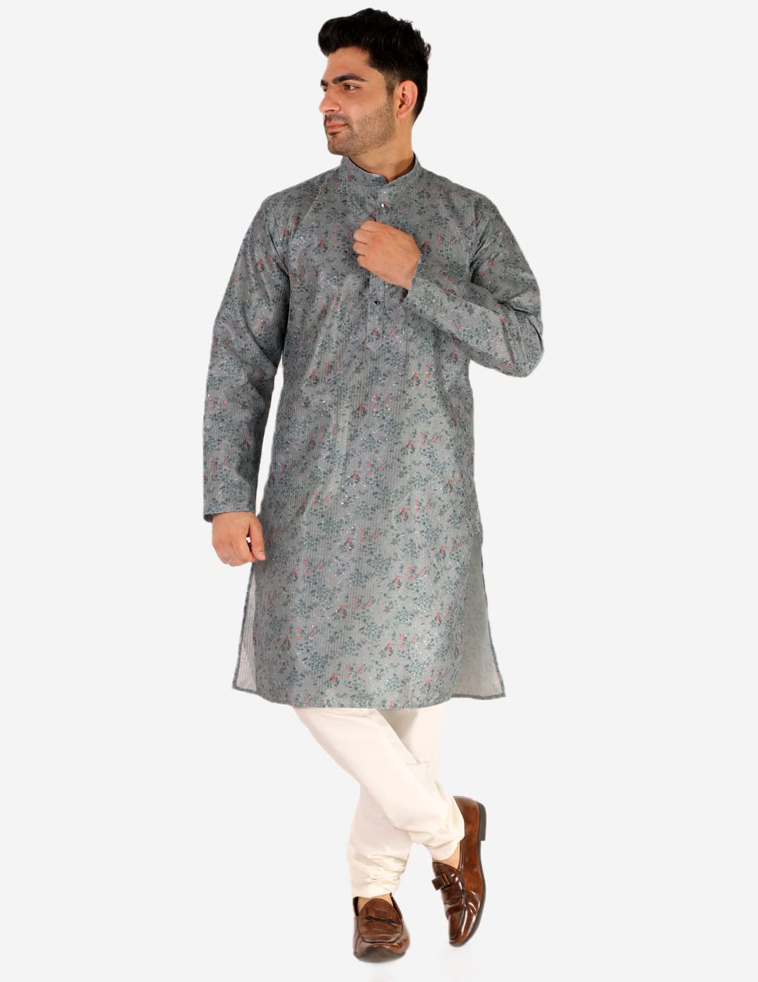 Twin Threads Father Son Grey Kurta Pyjama - Image 5