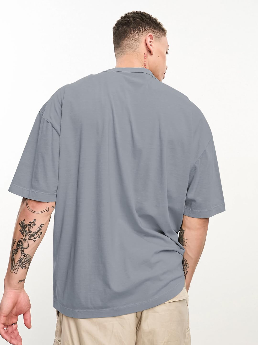 CHKOKKO Men's T-Shirt - Slate Grey - Image 2