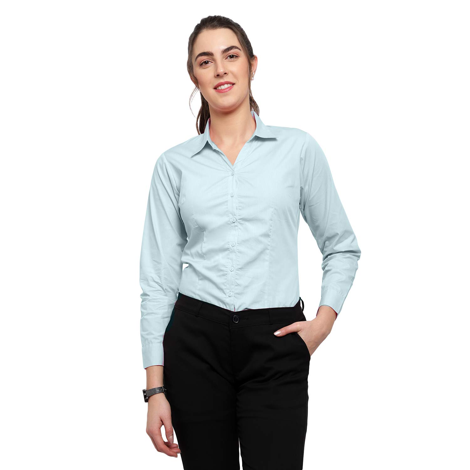 Ronin Women's Formal Shirt - Light Blue
