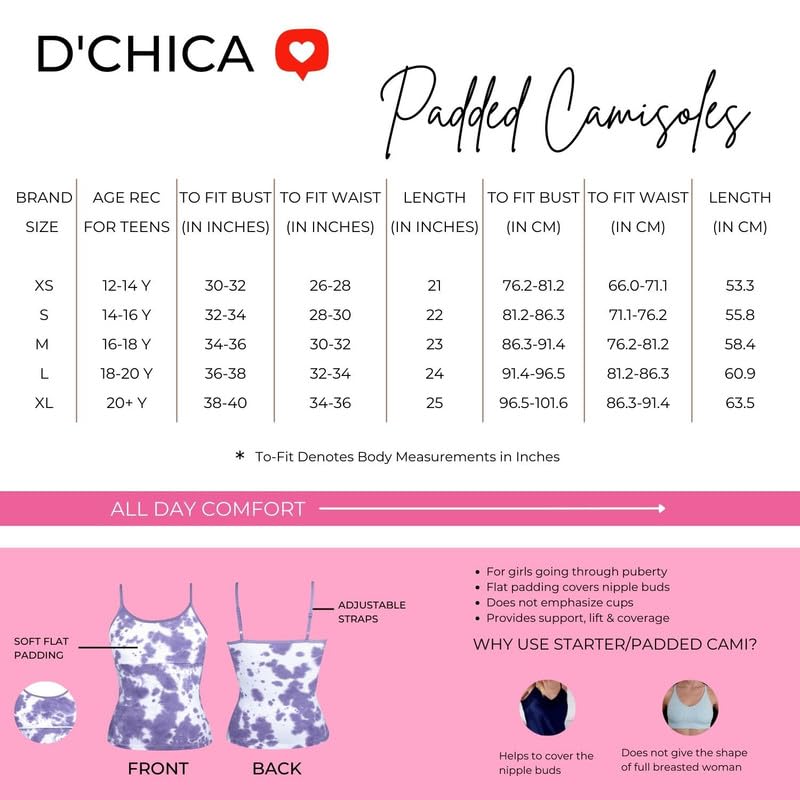 DChica Girls Padded Camisole Bra - White - Image 2