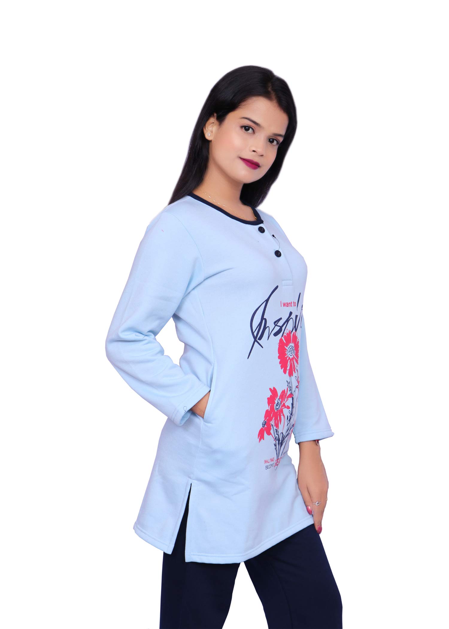 GarbGlide Women's Winter Night Suit - Sky - Image 2