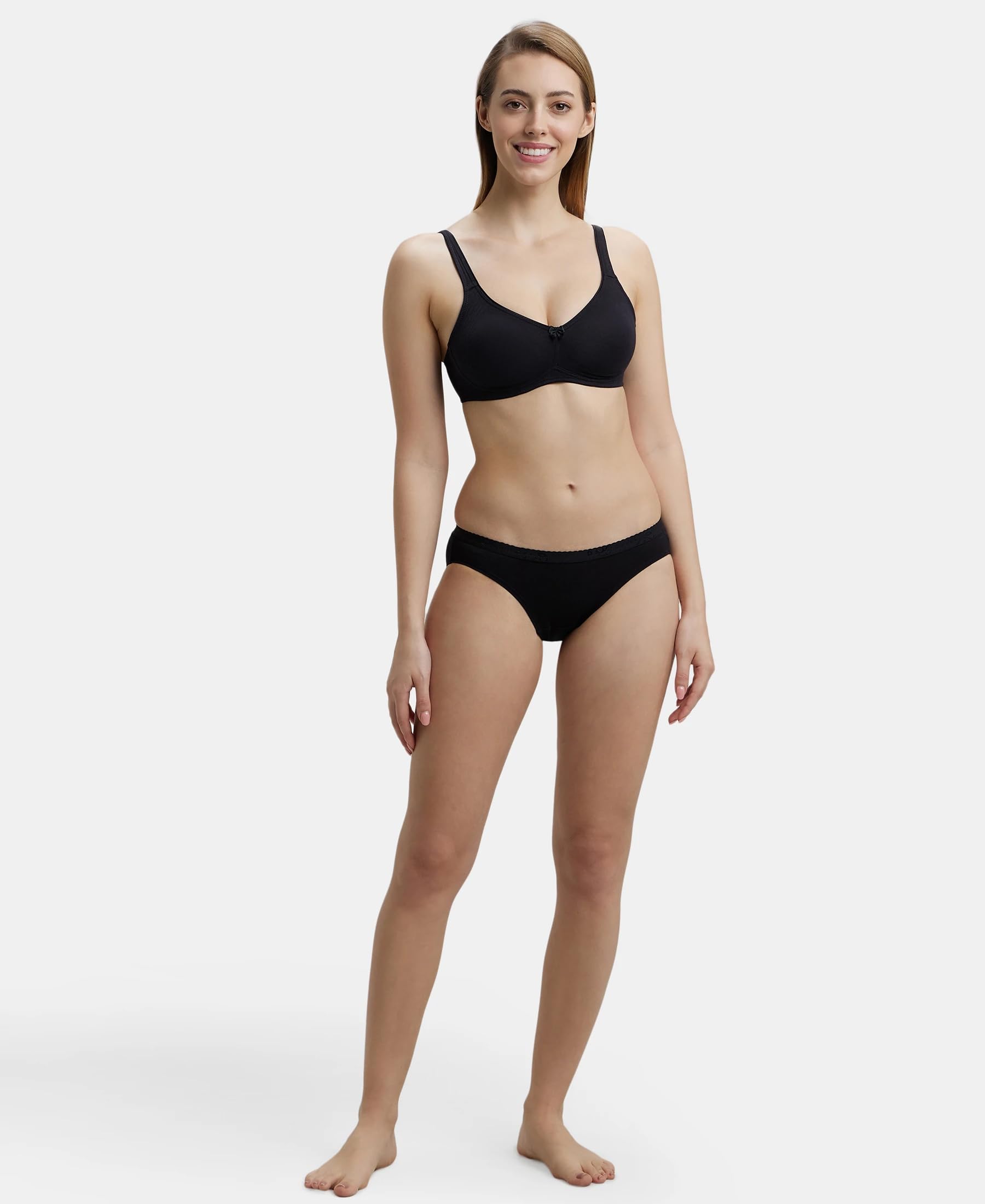 Jockey Wirefree Bra for Women - Black - Image 4