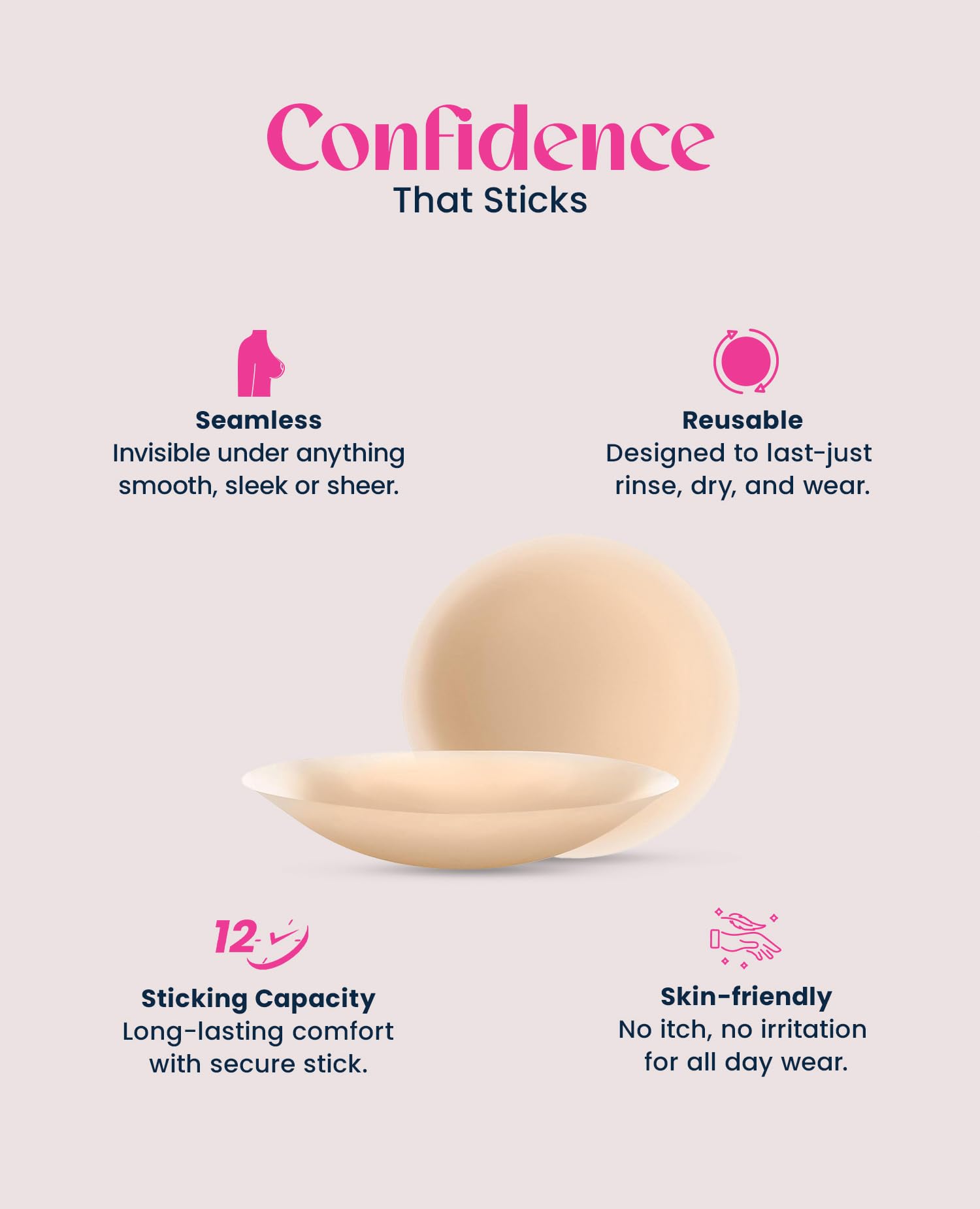 PINQ Nipple Cover for Women - Silicone - Image 5