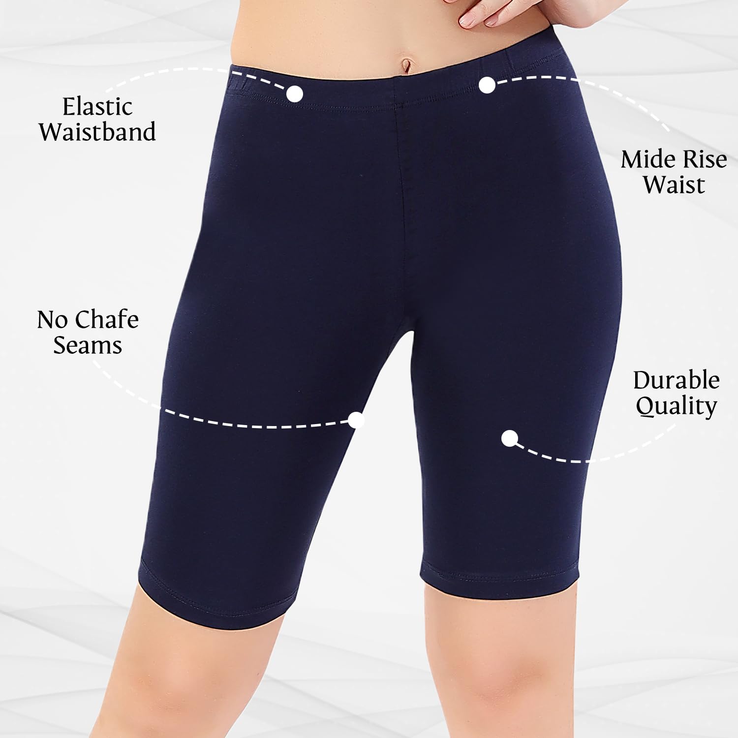 TRASA Women's Cycling Shorts - Navy - Image 3