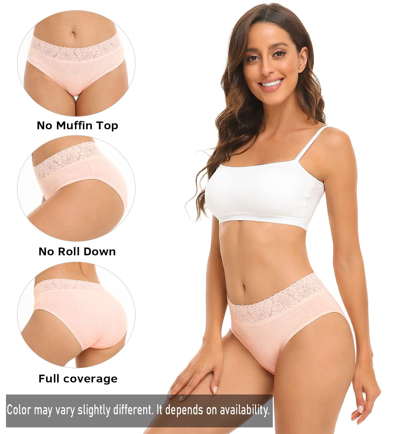 NICSY Women's Cotton Lace Bikini Panties Multicolor - Image 3