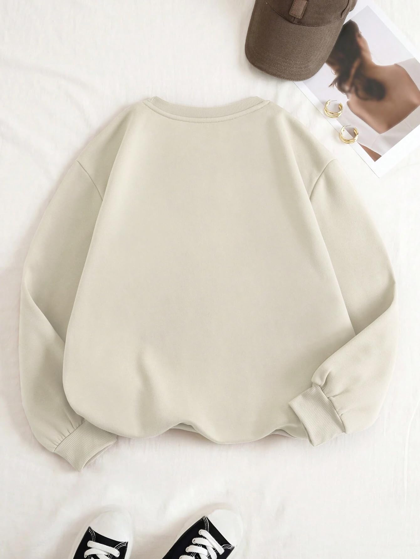 TAGAS Women's Graphic Print Sweatshirt - Beige - Image 3