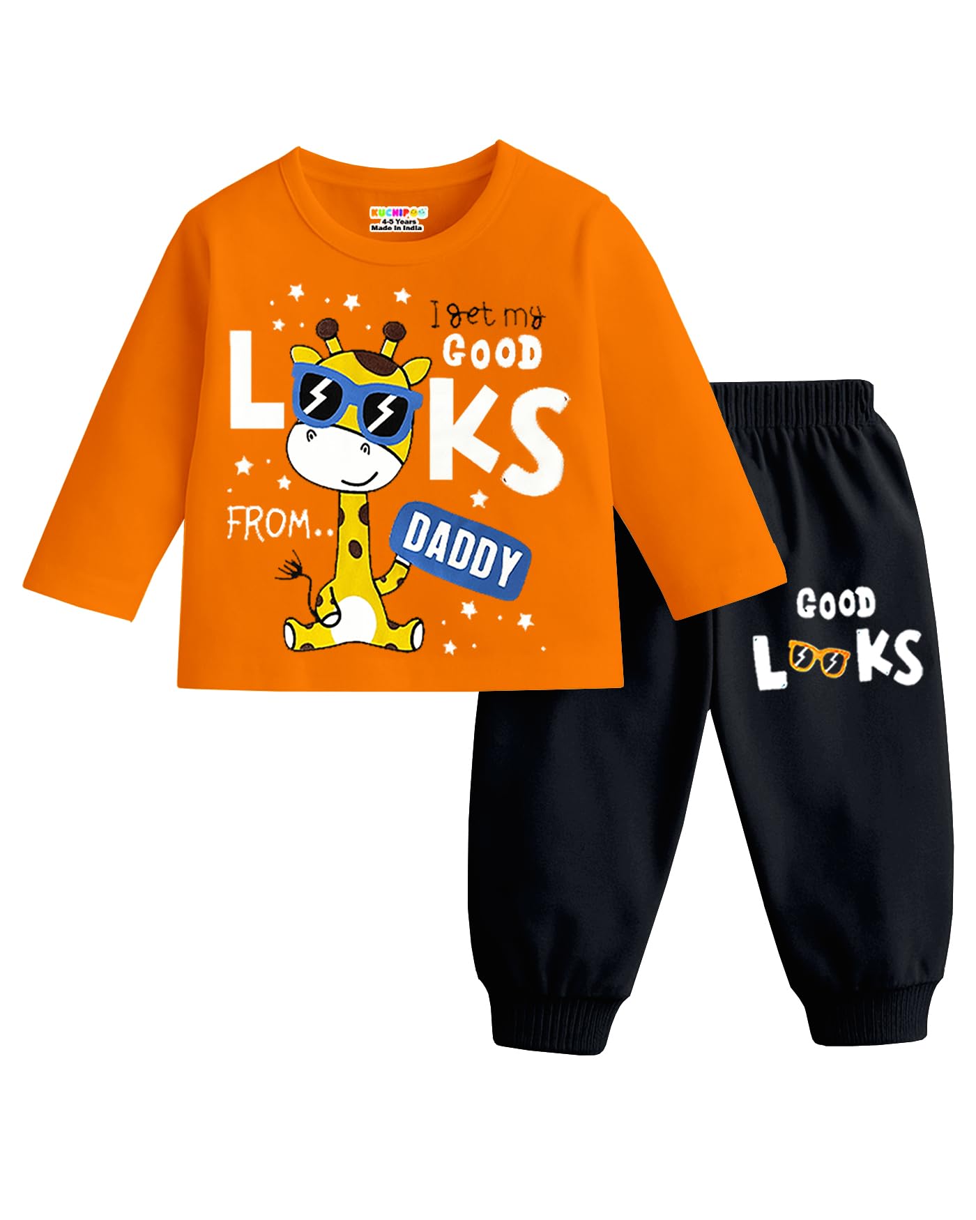 Kuchipoo Boy Cotton T-Shirts and Pyjamas Set - Multi-Colored - Image 5