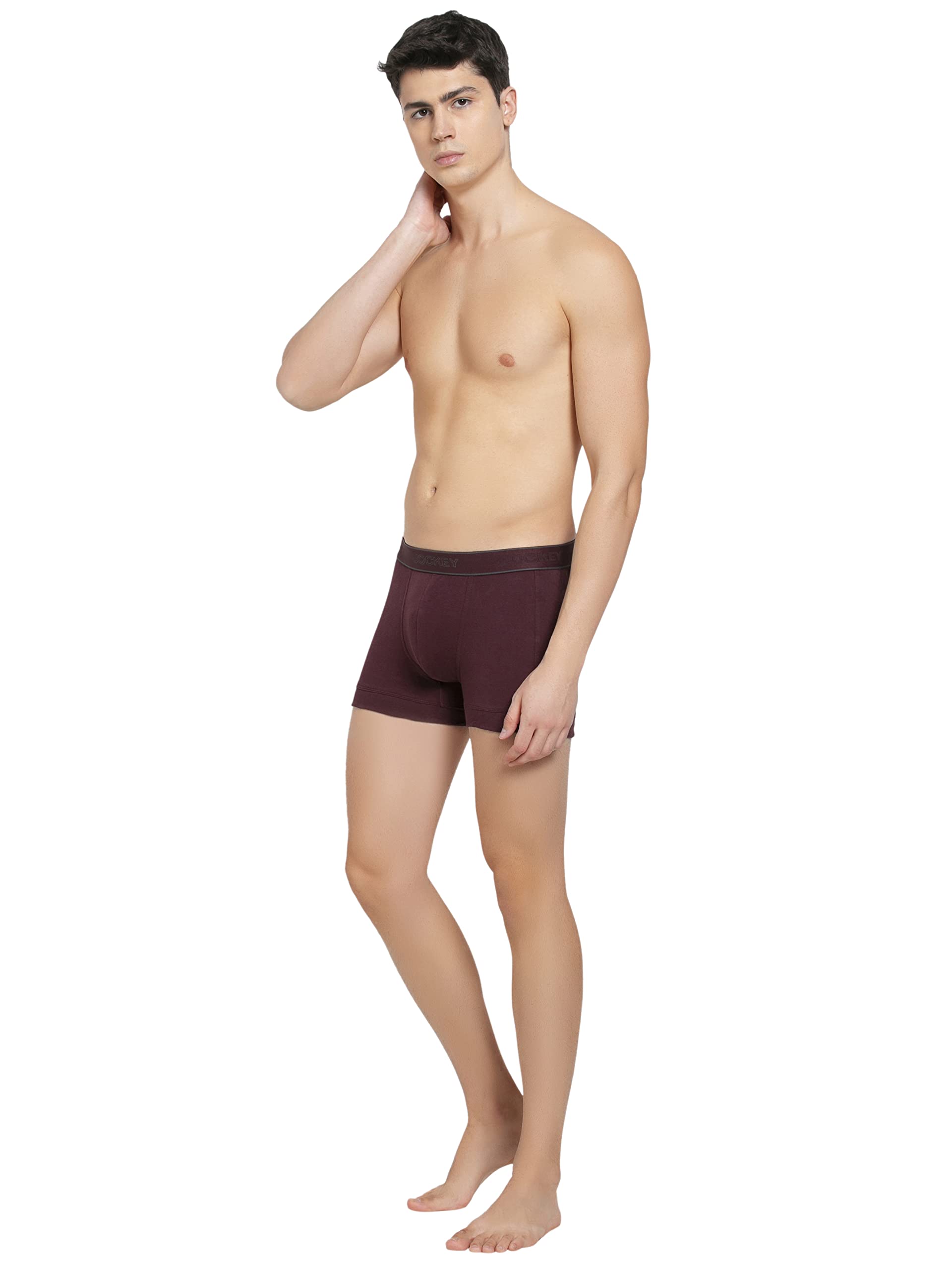 Jockey Men's Trunks - Mauve Wine Cotton - Image 4