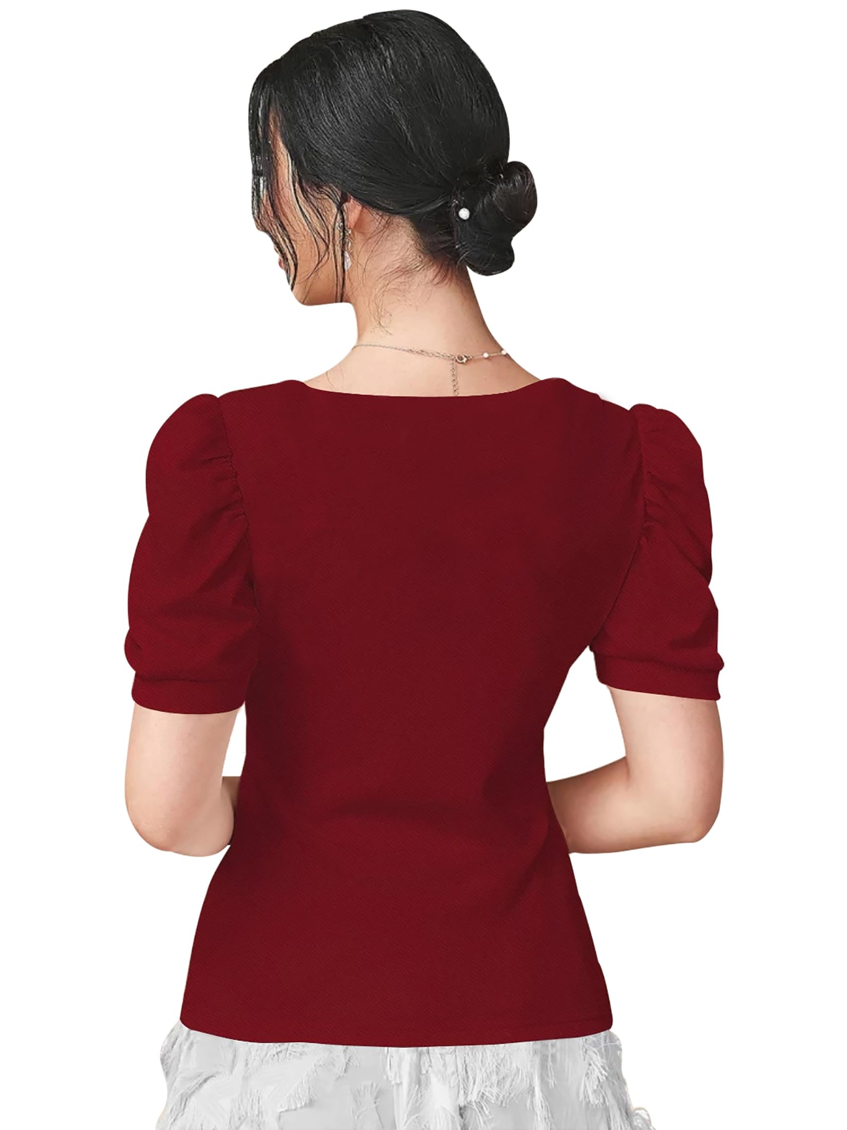 Dream Beauty Women's Tee Top - Maroon - Image 3