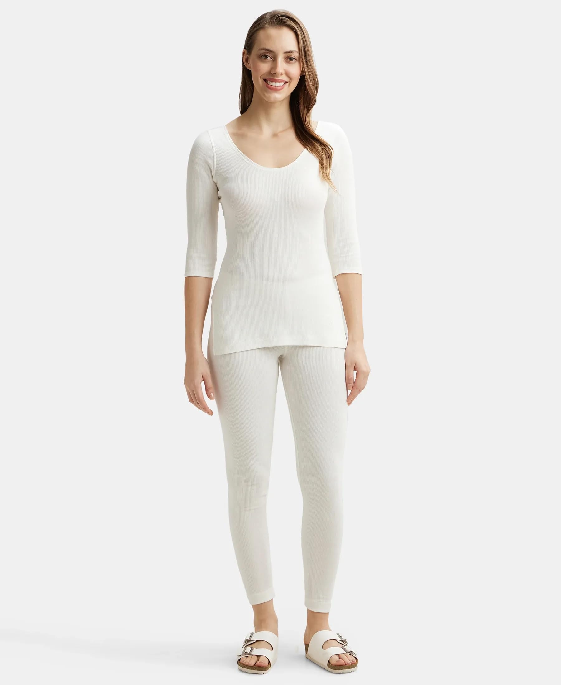 Jockey Women's Thermal Top - Off White - Image 4