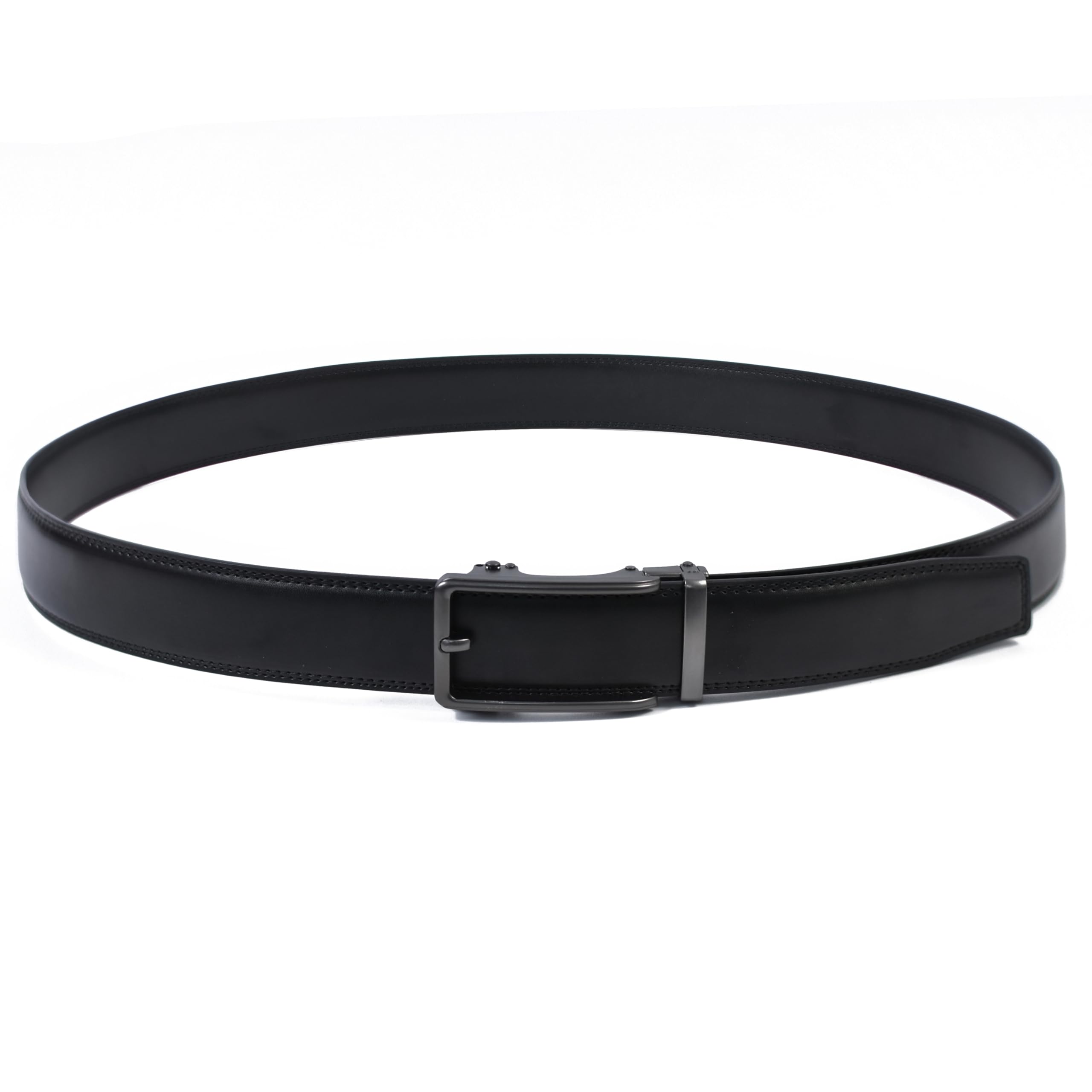WildHorn Men's Leather Belt - Jet Black - Image 5