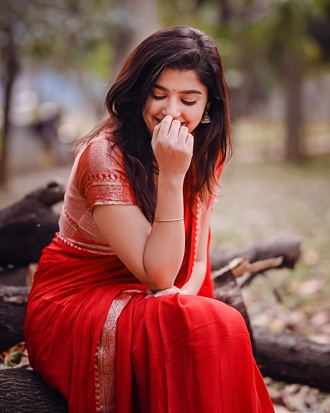 Kanjivaram Silk Saree - Red - Image 4