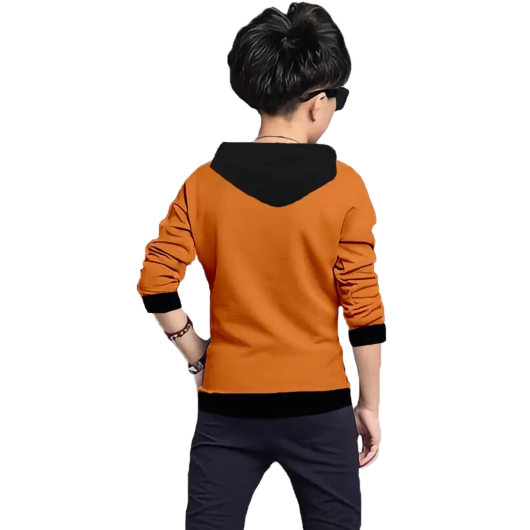 TICOSS Kids Hooded T-Shirt - Orange - Image 2