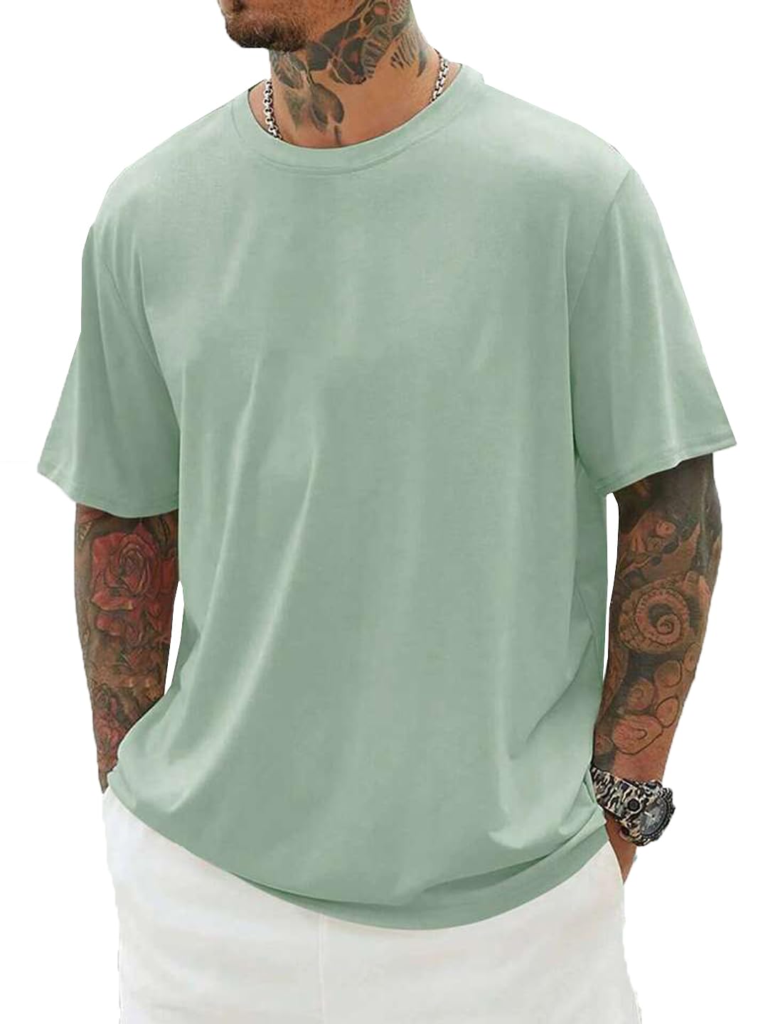 RodZen Men's Baggy Fit T-Shirt - Pista Cream - Image 4