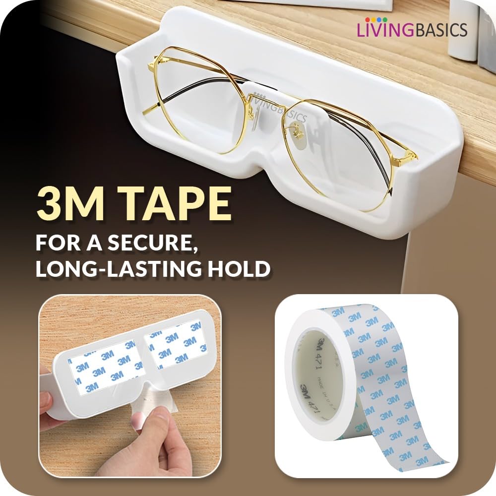 LIVINGBASICS Glasses Holder & Sunglasses Display - White - Image 2