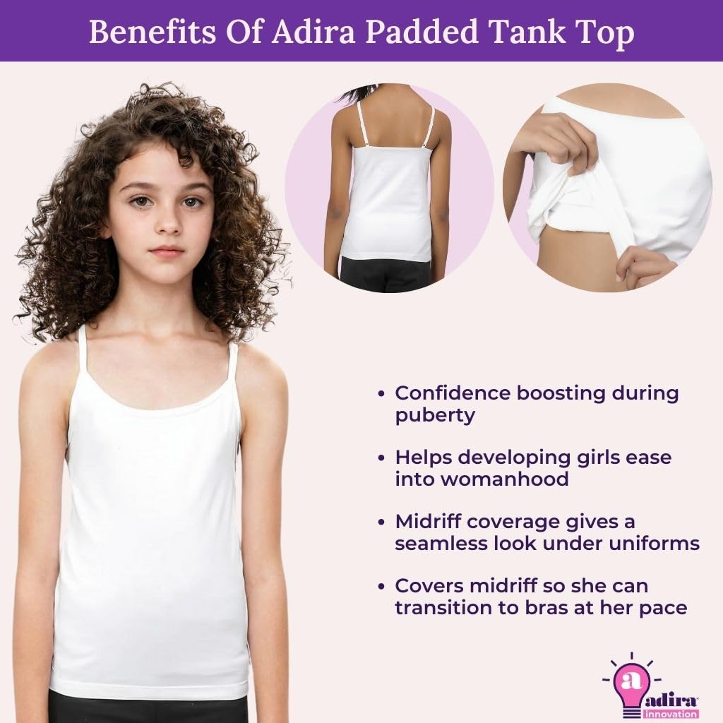 my adira White Camisole for Girls - Image 5