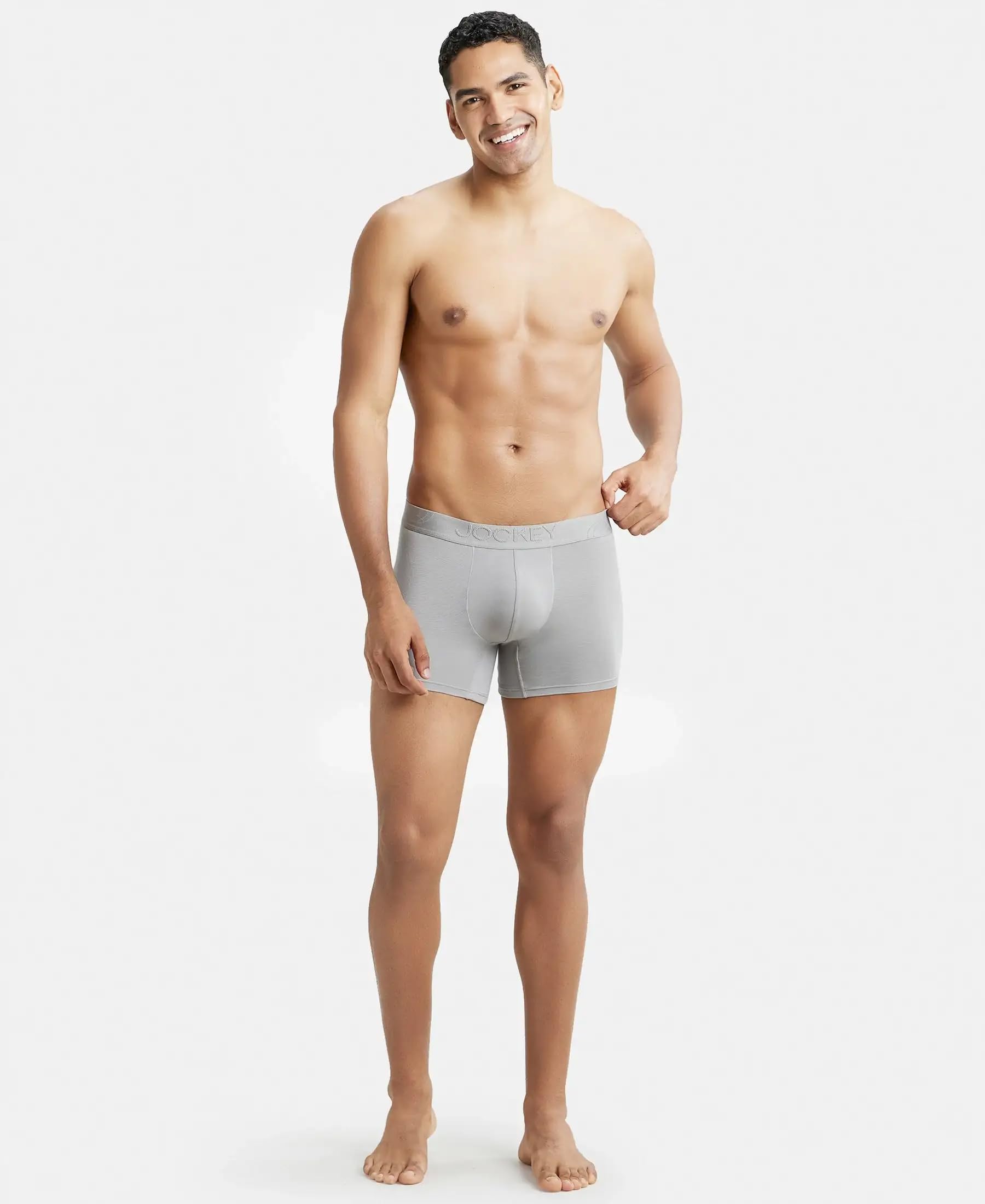 Jockey Men's Cotton Trunks - Grey - Image 4