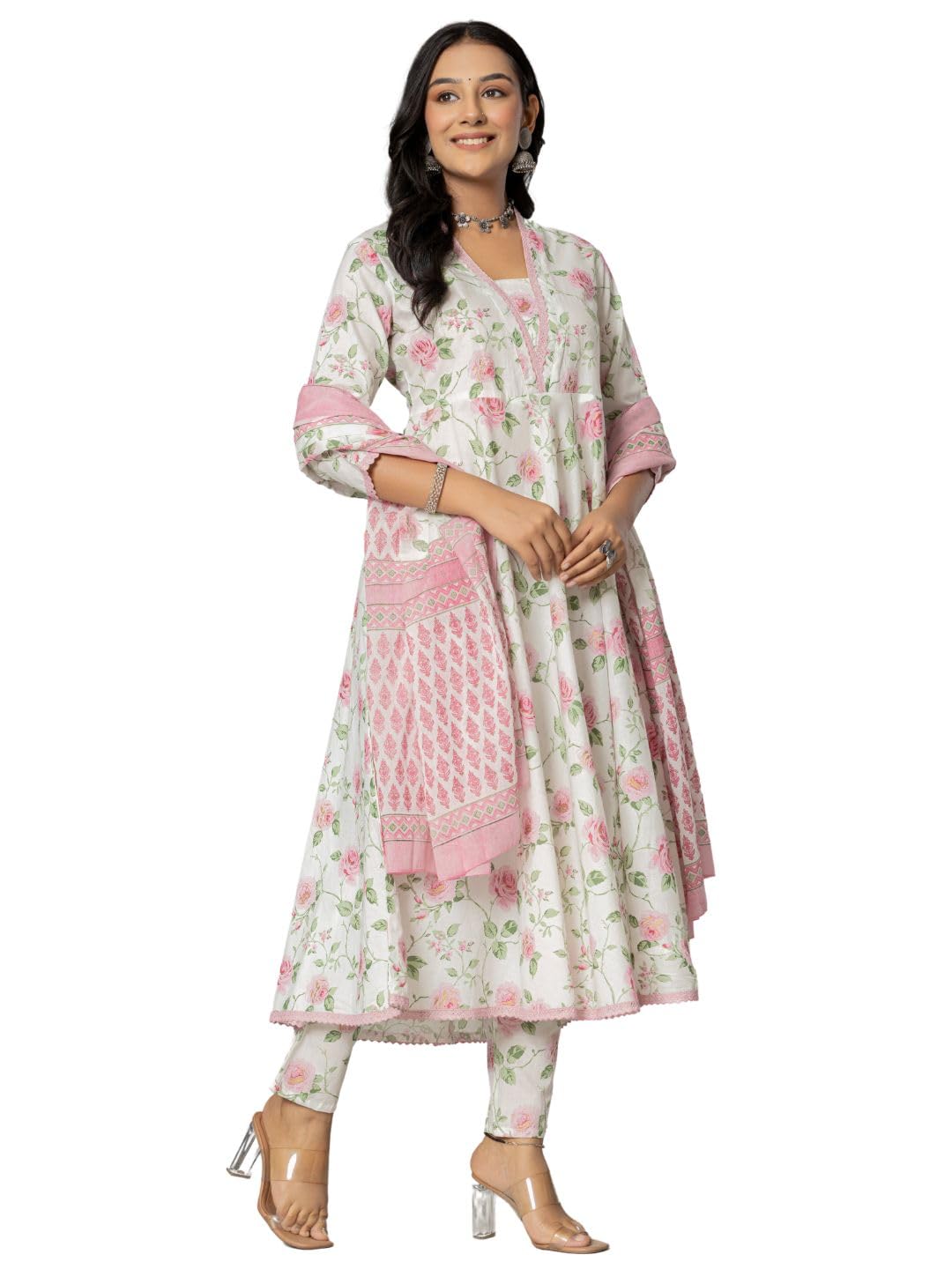 Amayra Anarkali Kurta Set - Pink - Image 4