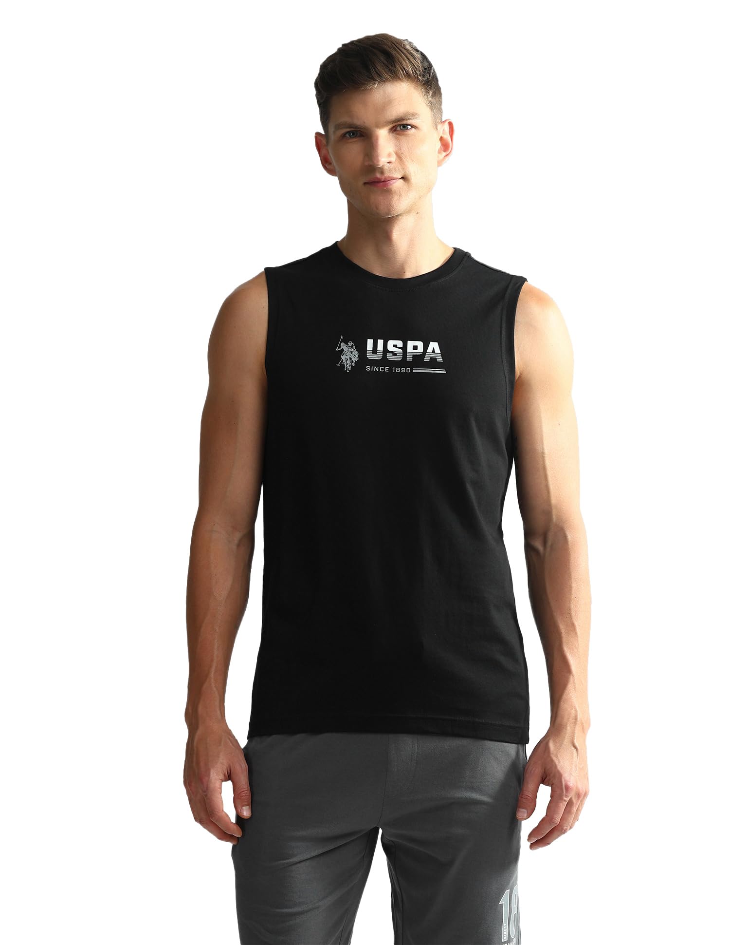 U.S. POLO ASSN. Men's Black Cotton Vest