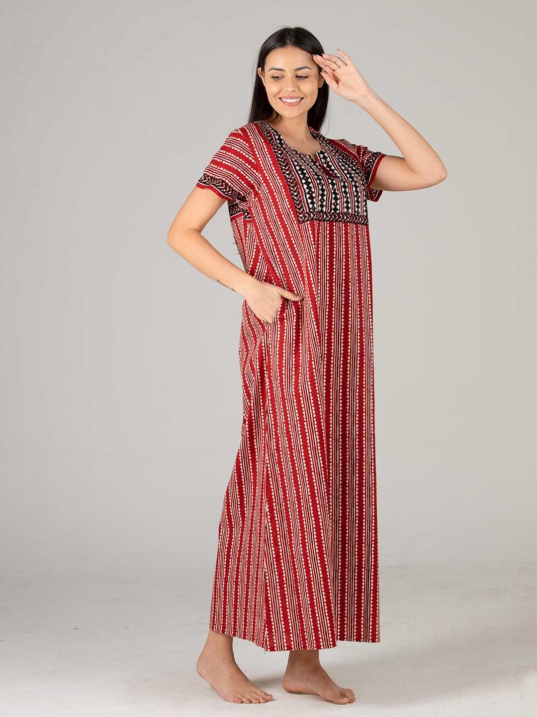 Evolove Cotton Nighty Maxi for Women - Image 5