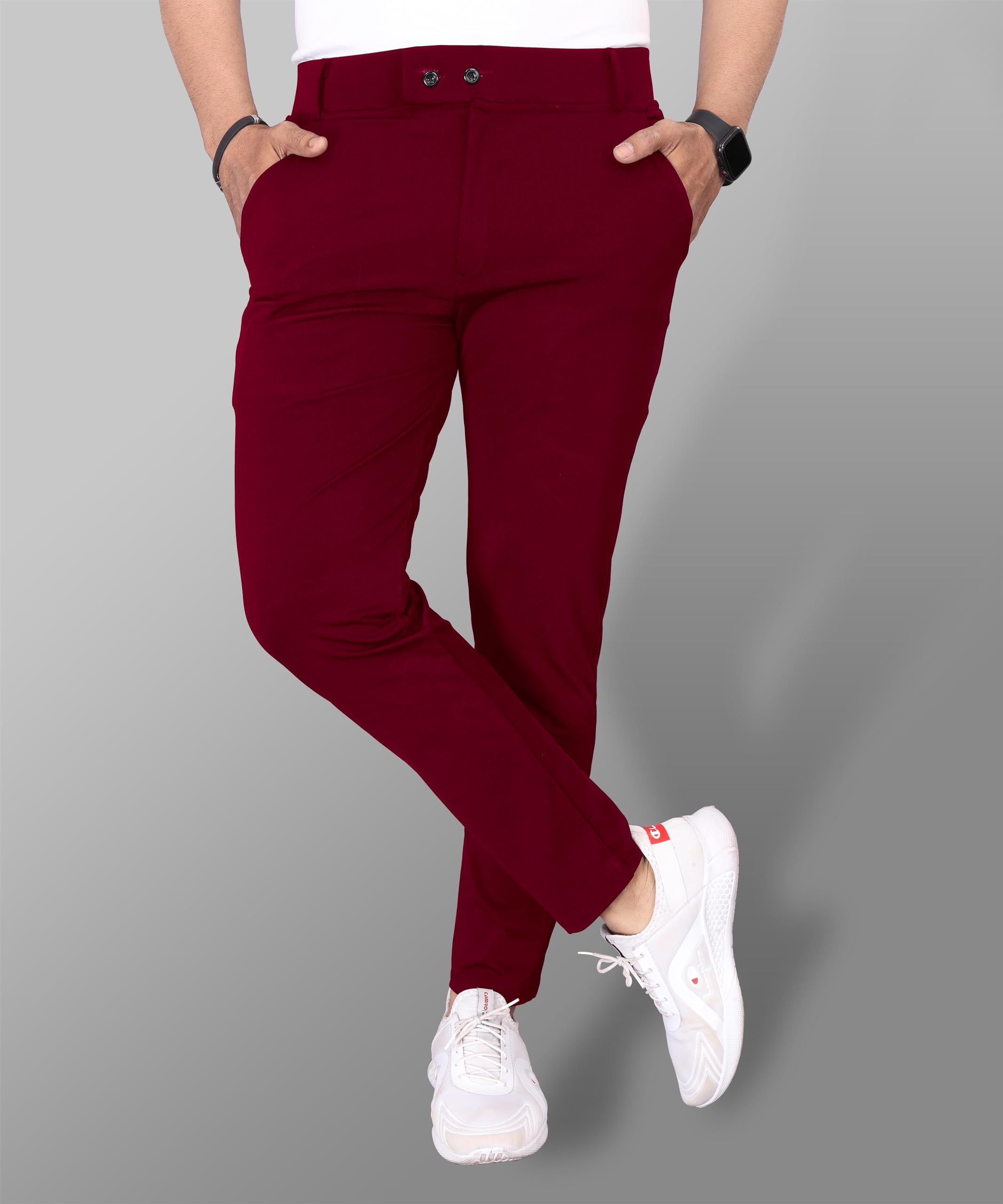 Mehrang Wine Formal Trousers for Men - Image 5