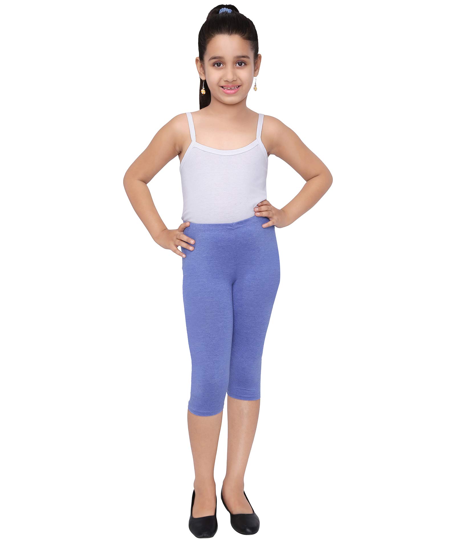 Robinbosky Girls Capri Leggings - Blue, Yellow & Pink - Image 2