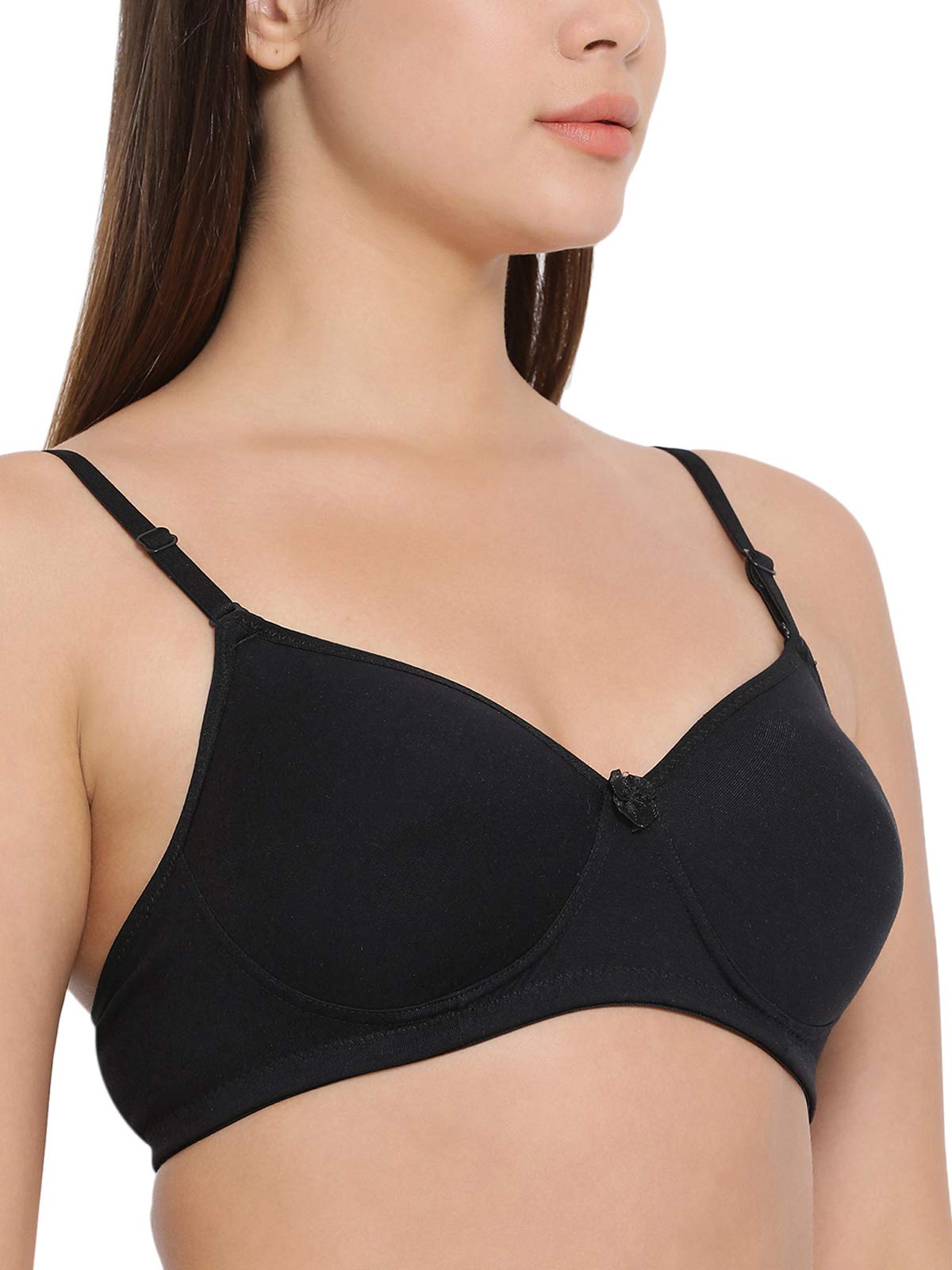Clovia Women's Cotton Spandex Padded Bra - Black - Image 4
