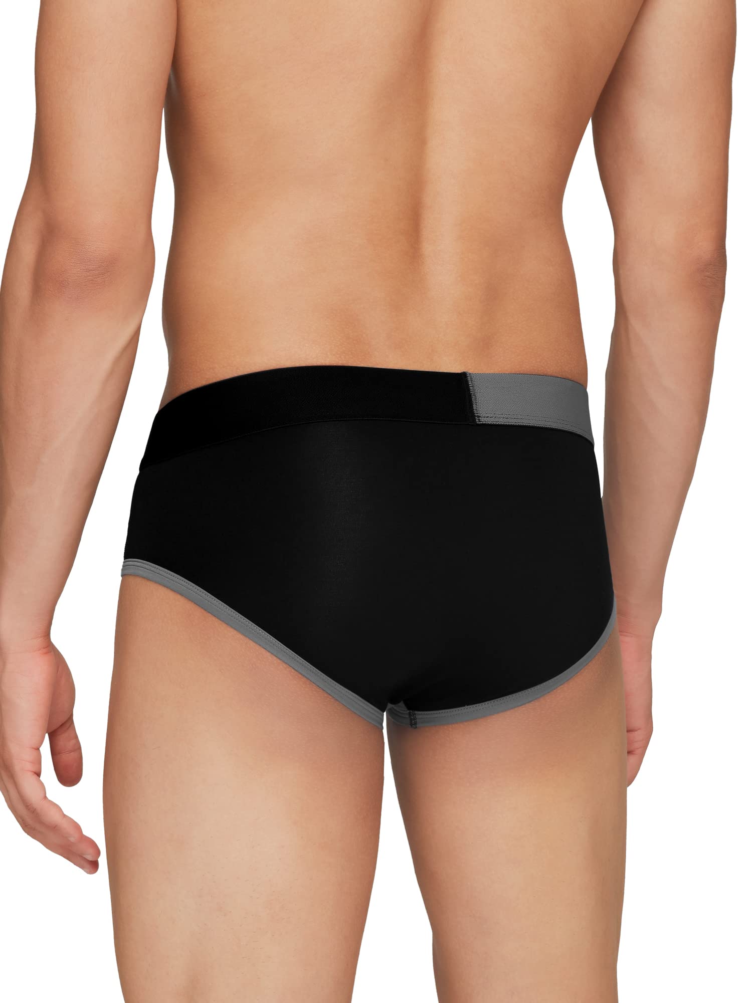 XYXX Men's Antimicrobial Brief - Steel Grey & Black - Image 3