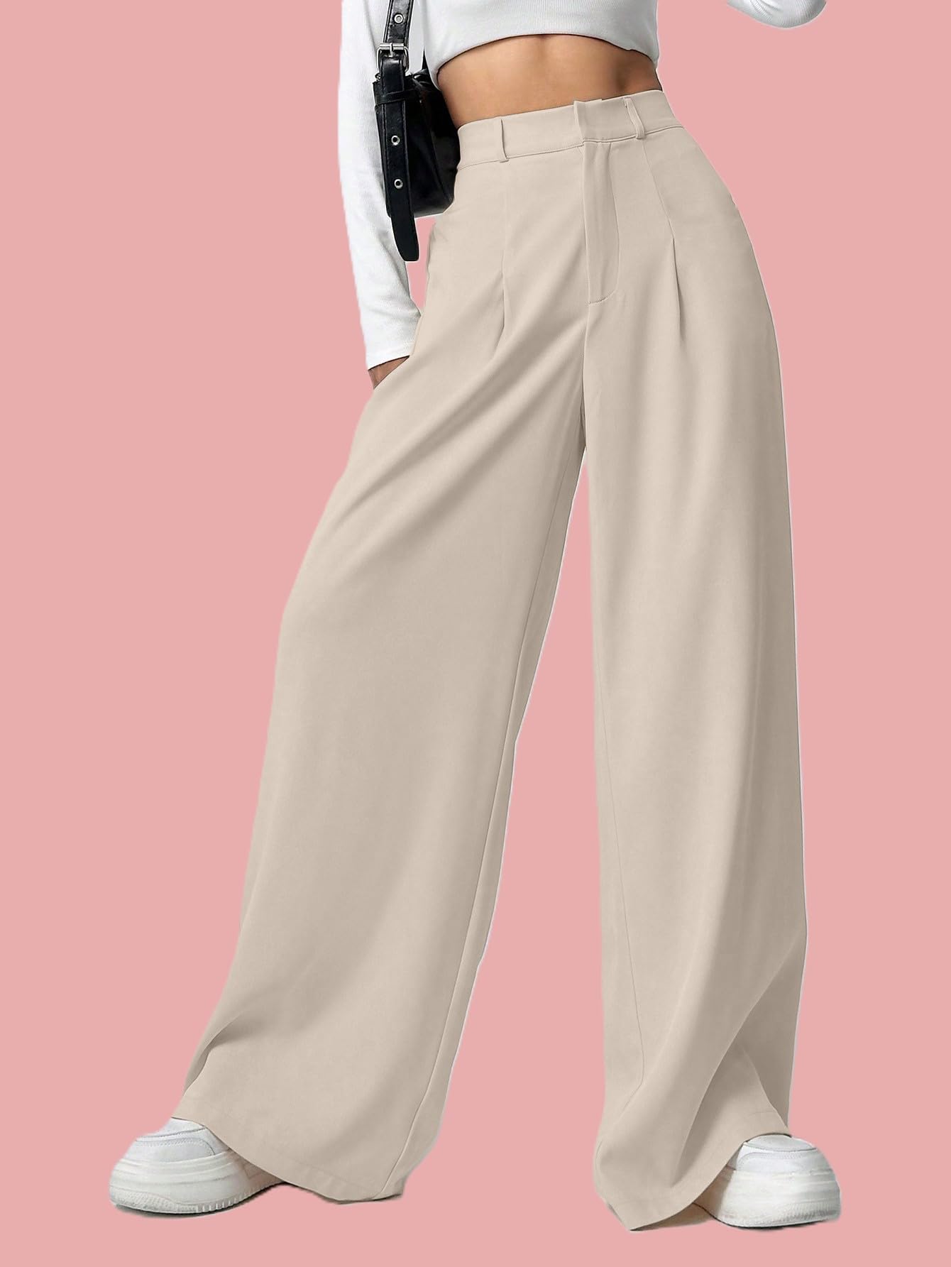 Aahwan OffWhite High Waist Trouser for Women - Image 4