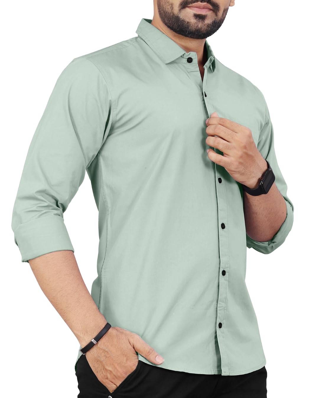 Urban Buccachi Cotton Shirt for Men - Light Green