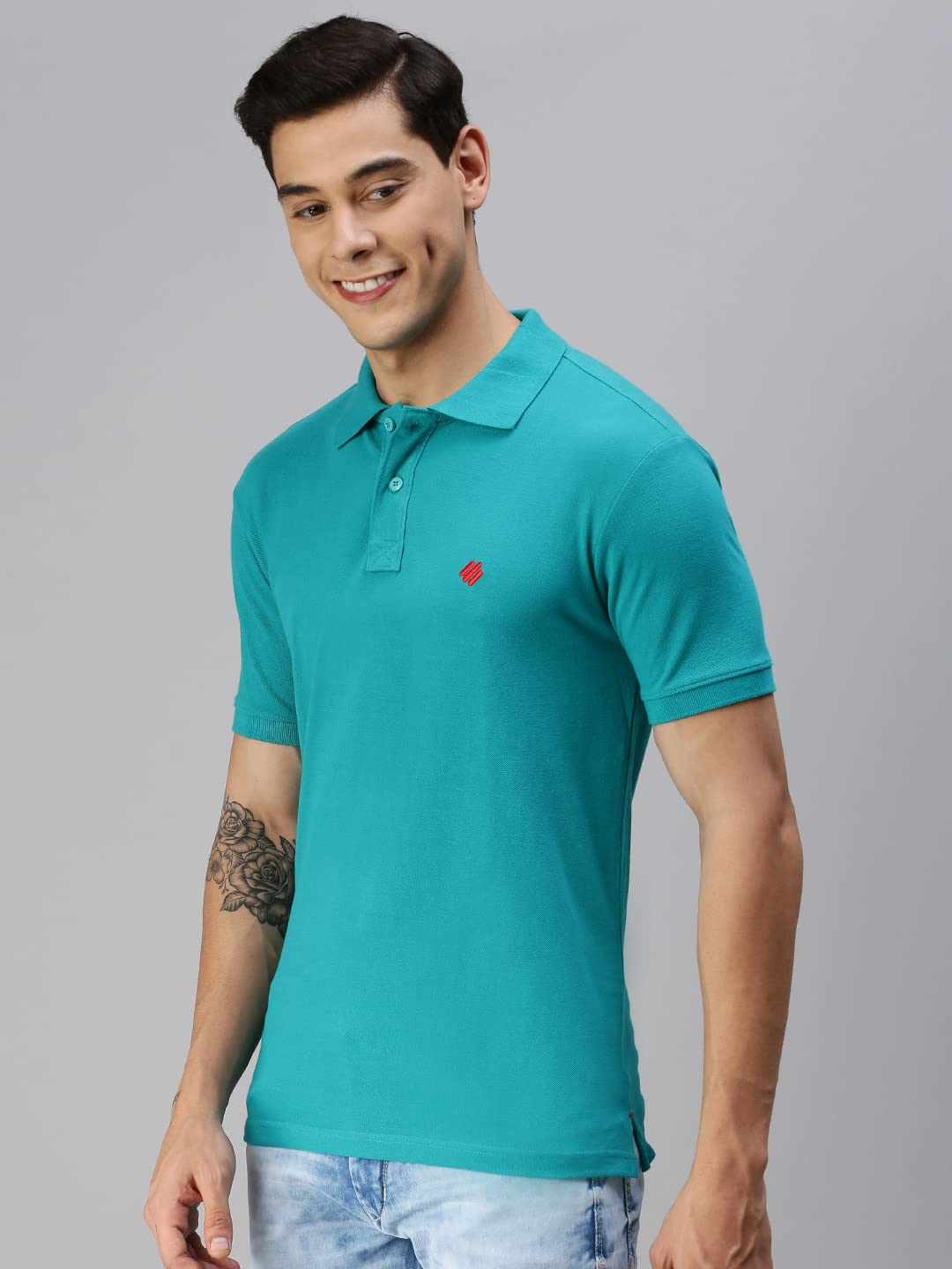 ONN Men's Sea Green Polo Shirt - Image 3
