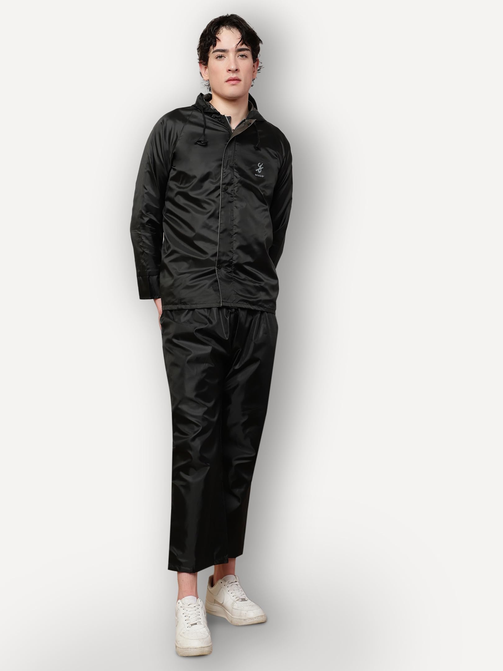 Shasmi Black Rain Coat for Men Waterproof - Image 5