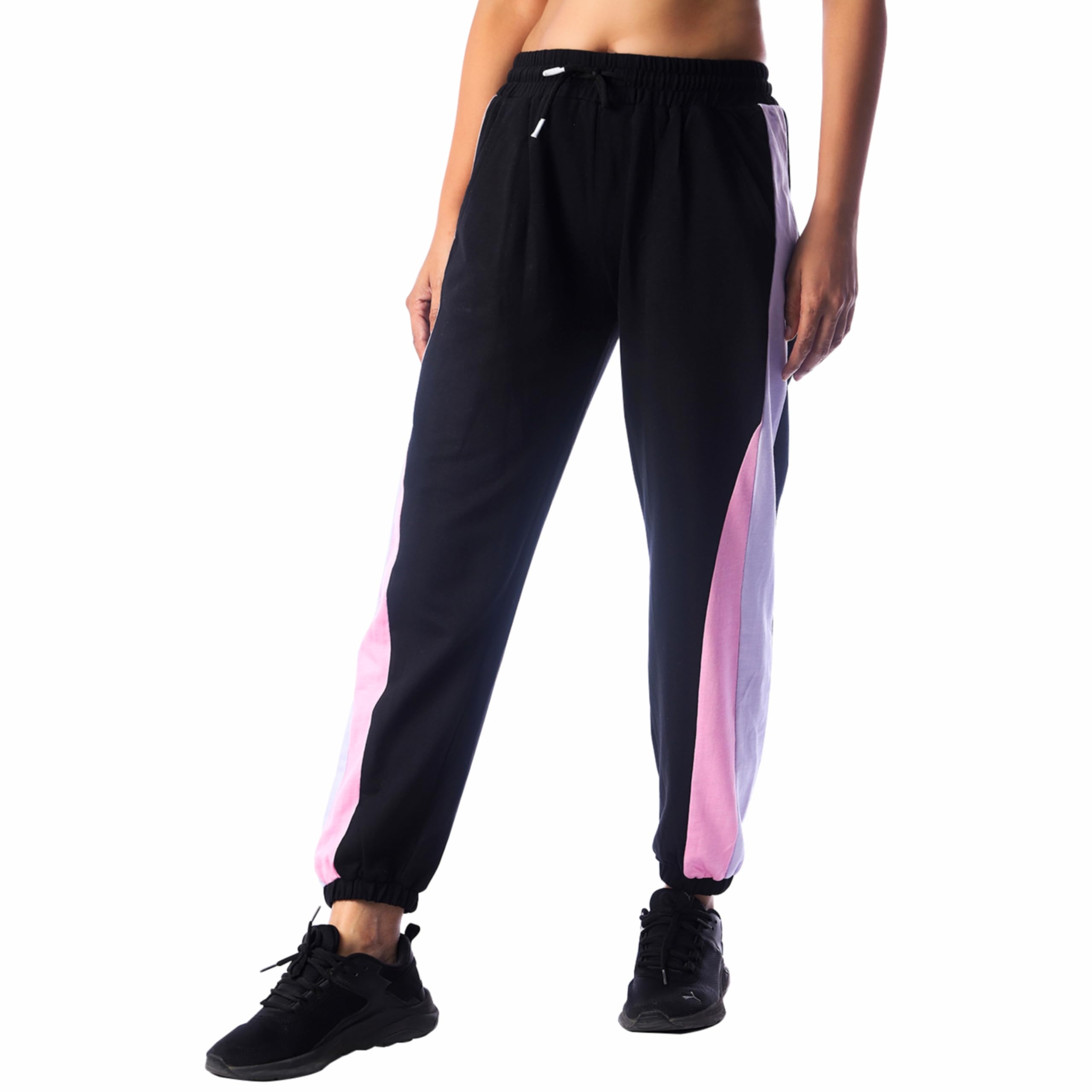 London Hills Women's Mid Rise Track Pants - Black - Image 3