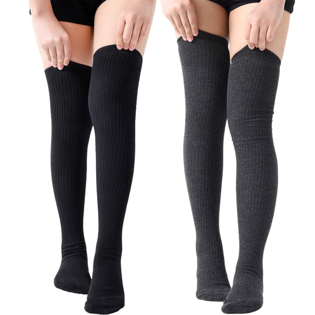 AVNISH Wool Thigh High Socks for Women