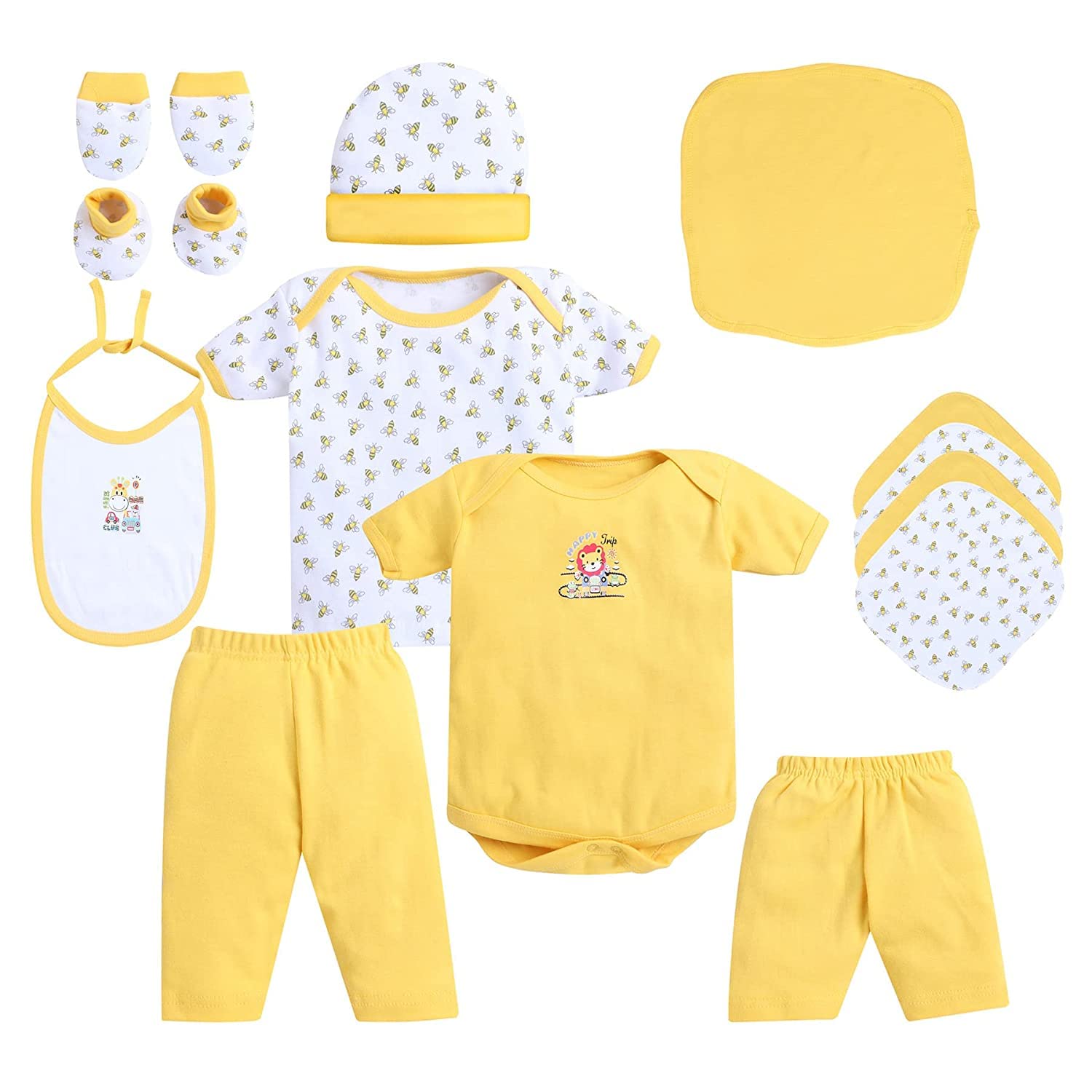 EIO Baby Newborn Baby Gift Set - Yellow Cotton - Image 2