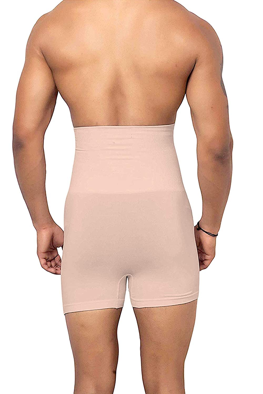 KROYWEN Men's High Waist Shapewear - Beige - Image 2