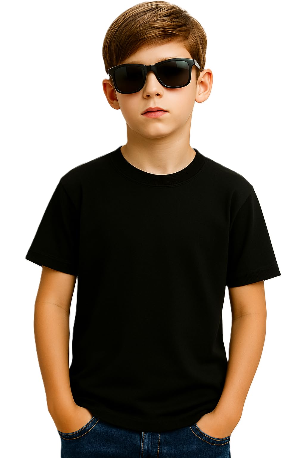Accmetees Boys Cotton T-Shirt - Black - Image 2