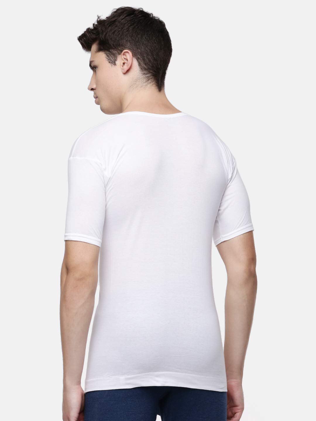 Dollar Lehar Men Combed Cotton Vest - White - Image 3