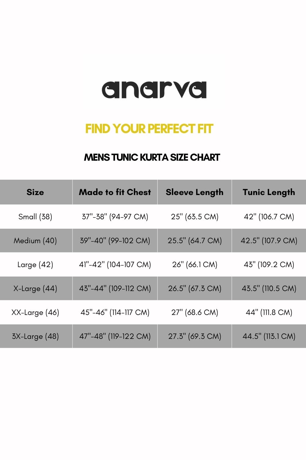 Anarva Men Cotton Kurta - Gold - Image 3